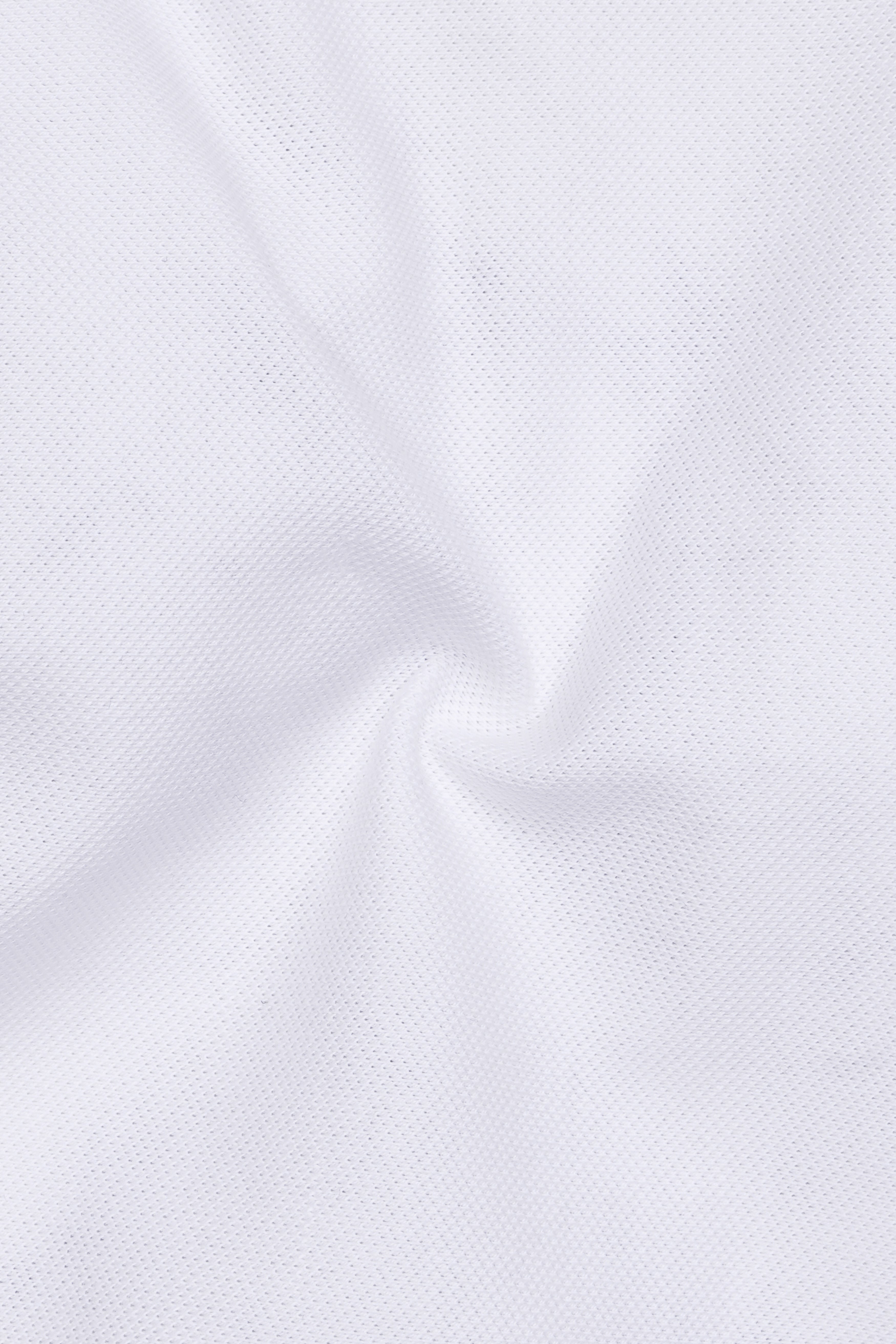 Velairn-Bright White Premium Cotton Pique Polo