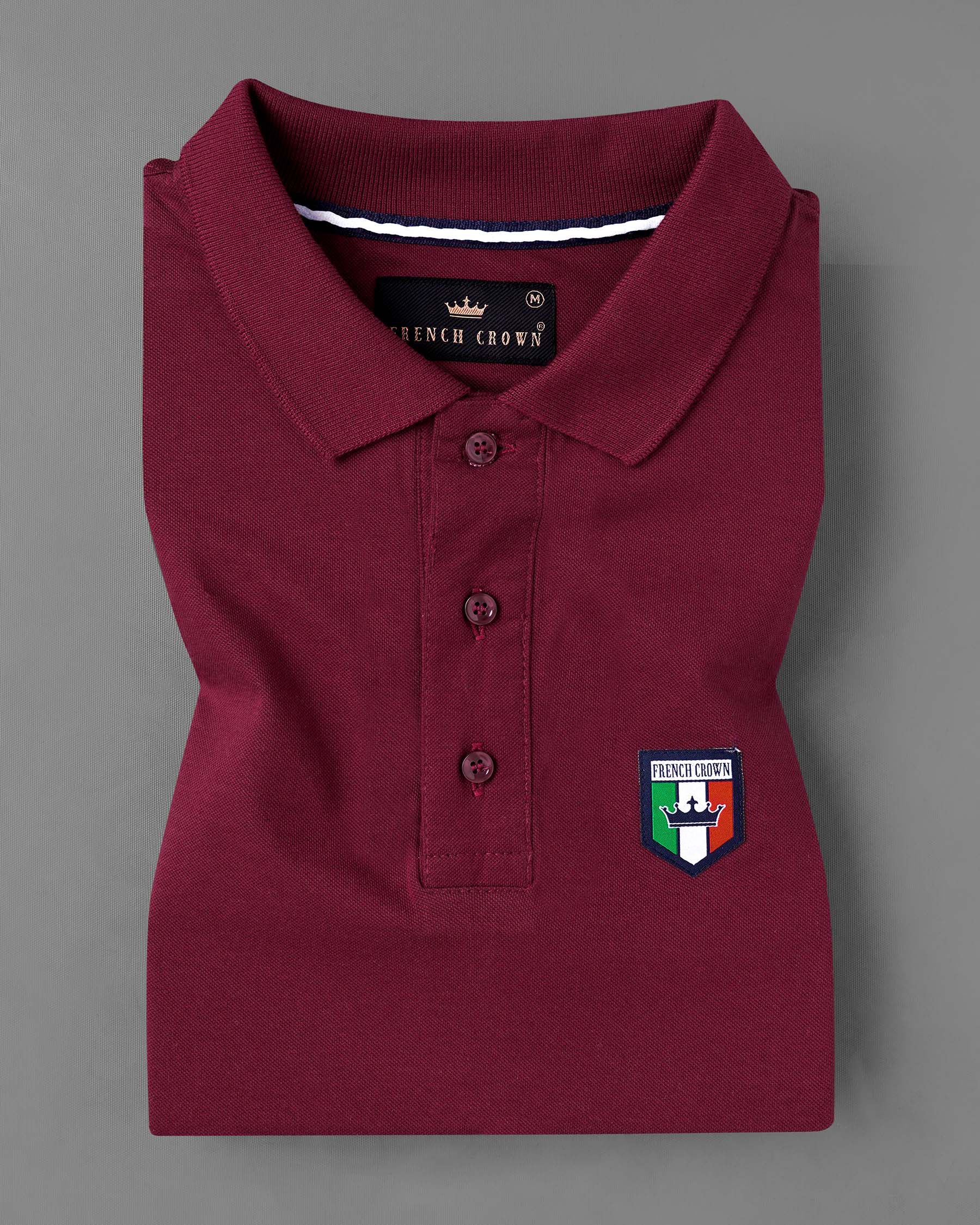 Mulberry Red and Haiti Blue Super Soft Mercerised Pique Polo T Shirt TS542-S, TS542-M, TS542-L, TS542-XL, TS542-XXL