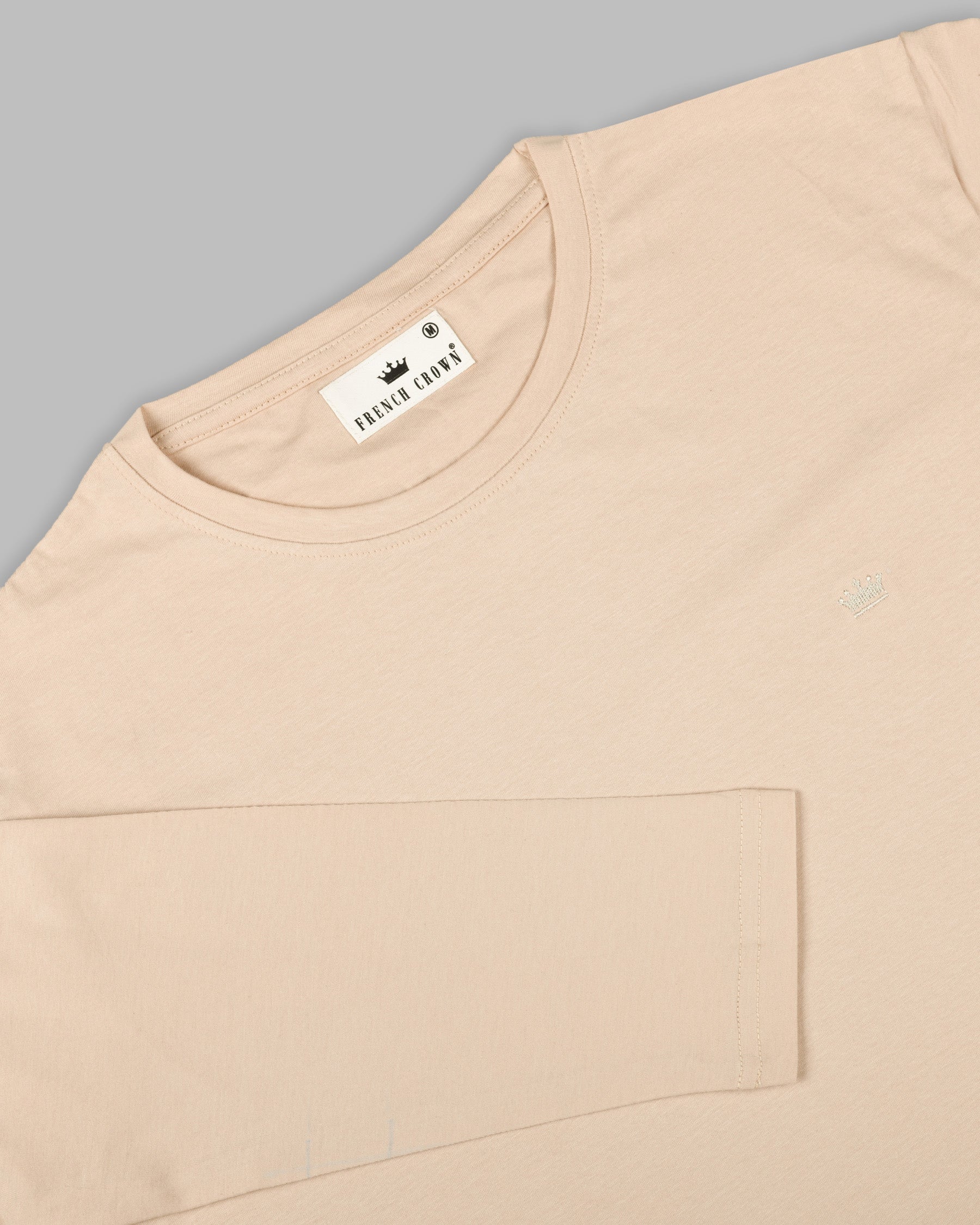 Beige Full-Sleeve Super soft Premium Cotton T-shirt TS082-S, TS082-M, TS082-L, TS082-XL, TS082-XXL