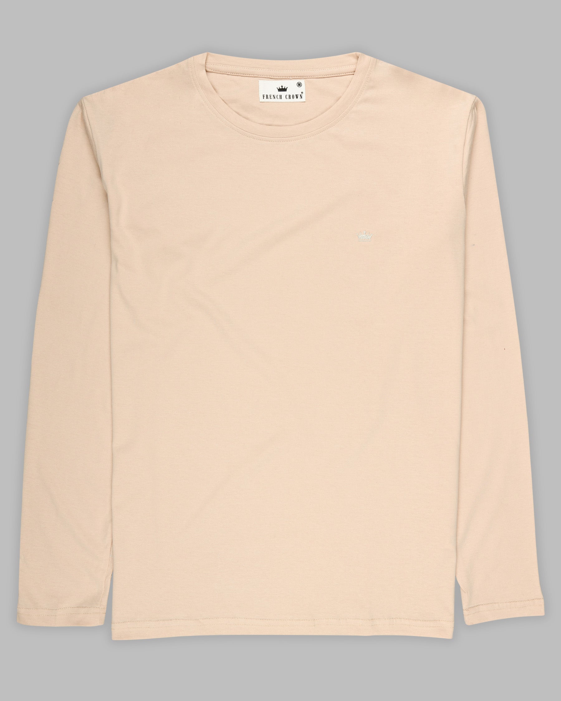 Beige Full-Sleeve Super soft Premium Cotton T-shirt TS082-S, TS082-M, TS082-L, TS082-XL, TS082-XXL