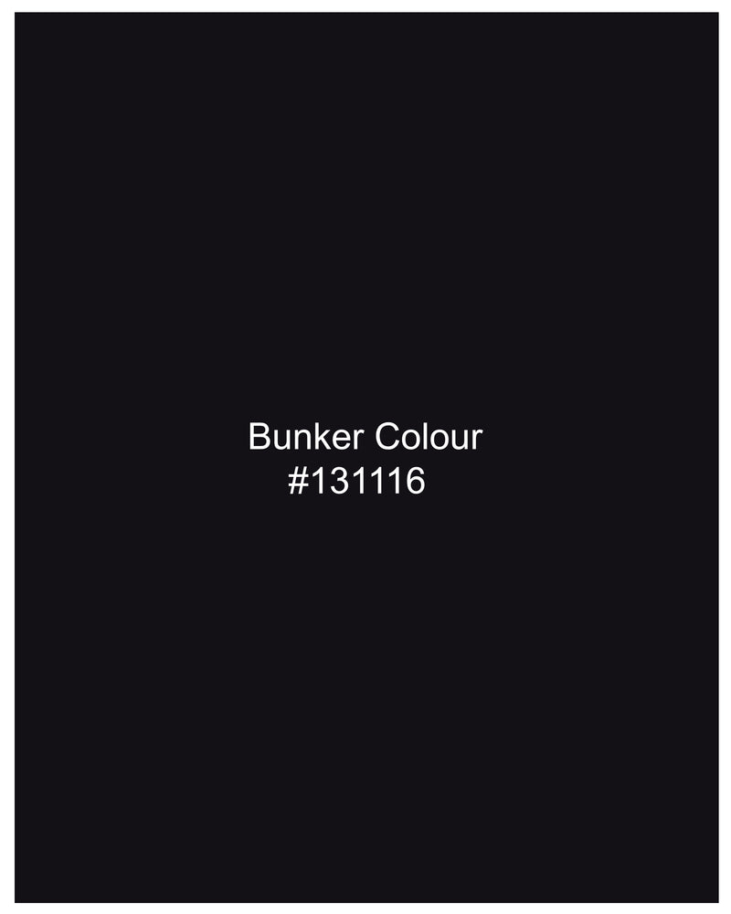 Bunker Black Jacquard Textured Flat-Knit Premium Cotton Polo TS871-S, TS871-M, TS871-L, TS871-XL, TS871-XXL
