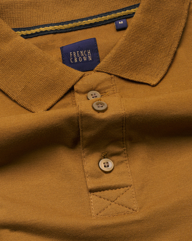 Kumera Brown Mercerised Pique Polo TS875-S, TS875-M, TS875-L, TS875-XL, TS875-XXL