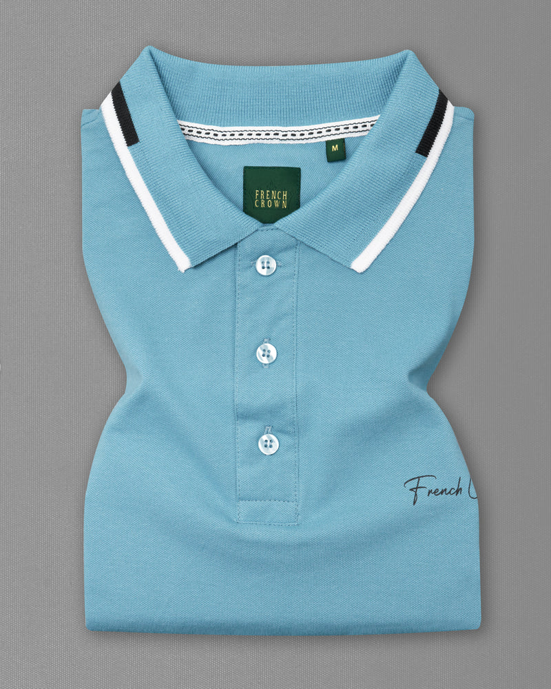 Glacier Blue Mercerised Pique Polo TS878-S, TS878-M, TS878-L, TS878-XL, TS878-XXL
