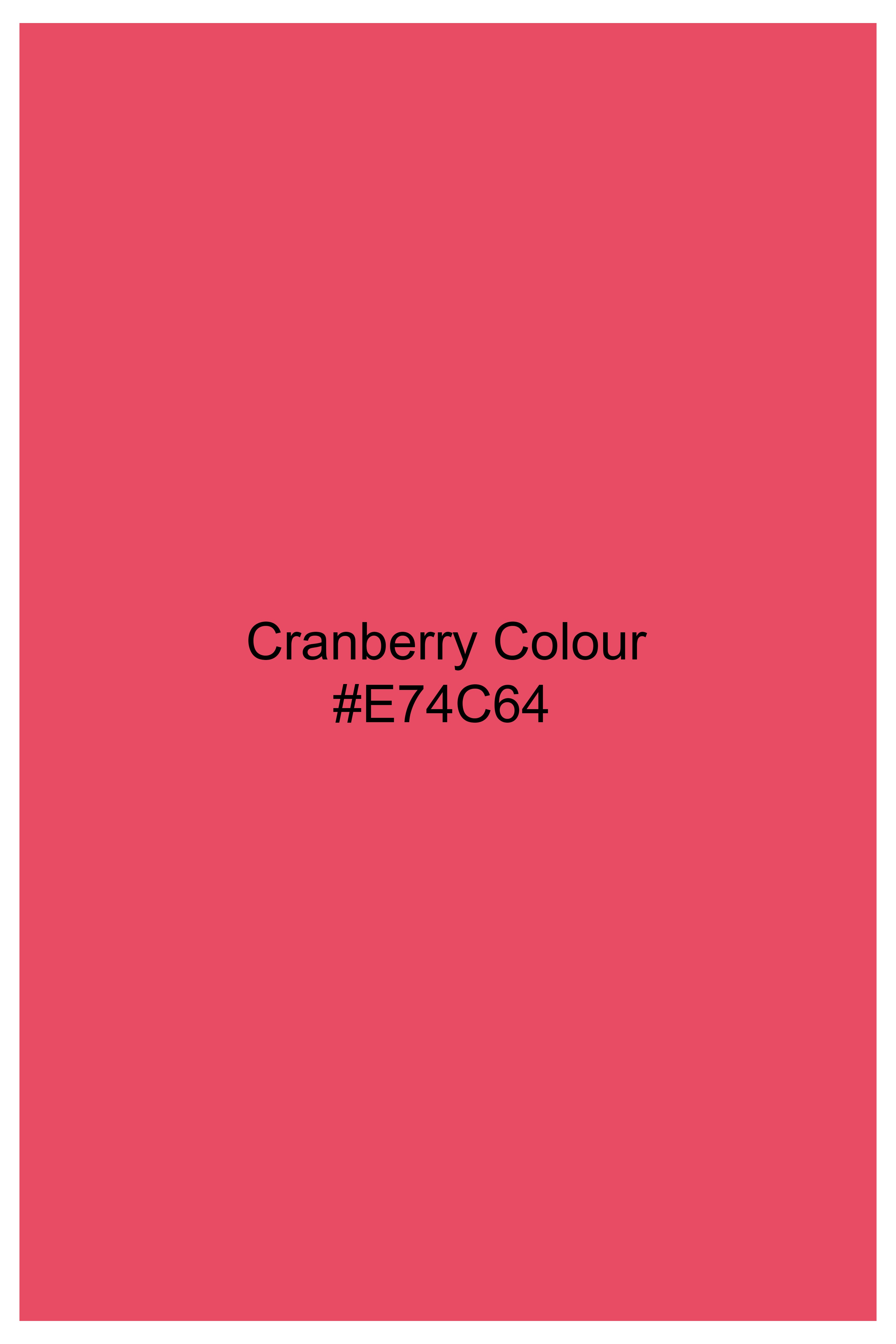 Cranberry Red Premium Cotton Round Neck Pique T-Shirt TS900-S, TS900-M, TS900-L, TS900-XL, TS900-XXL