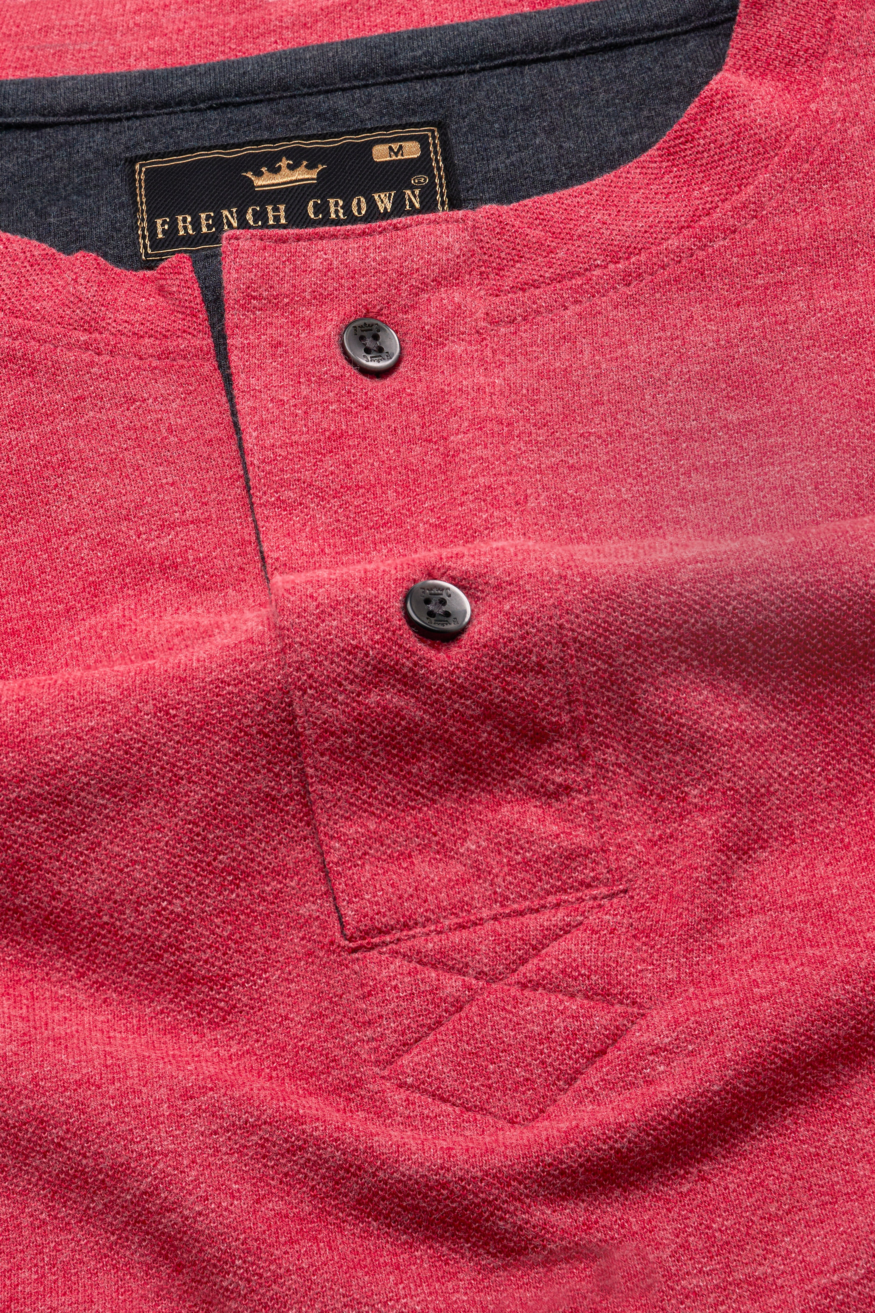 Cranberry Red Premium Cotton Round Neck Pique T-Shirt TS900-S, TS900-M, TS900-L, TS900-XL, TS900-XXL