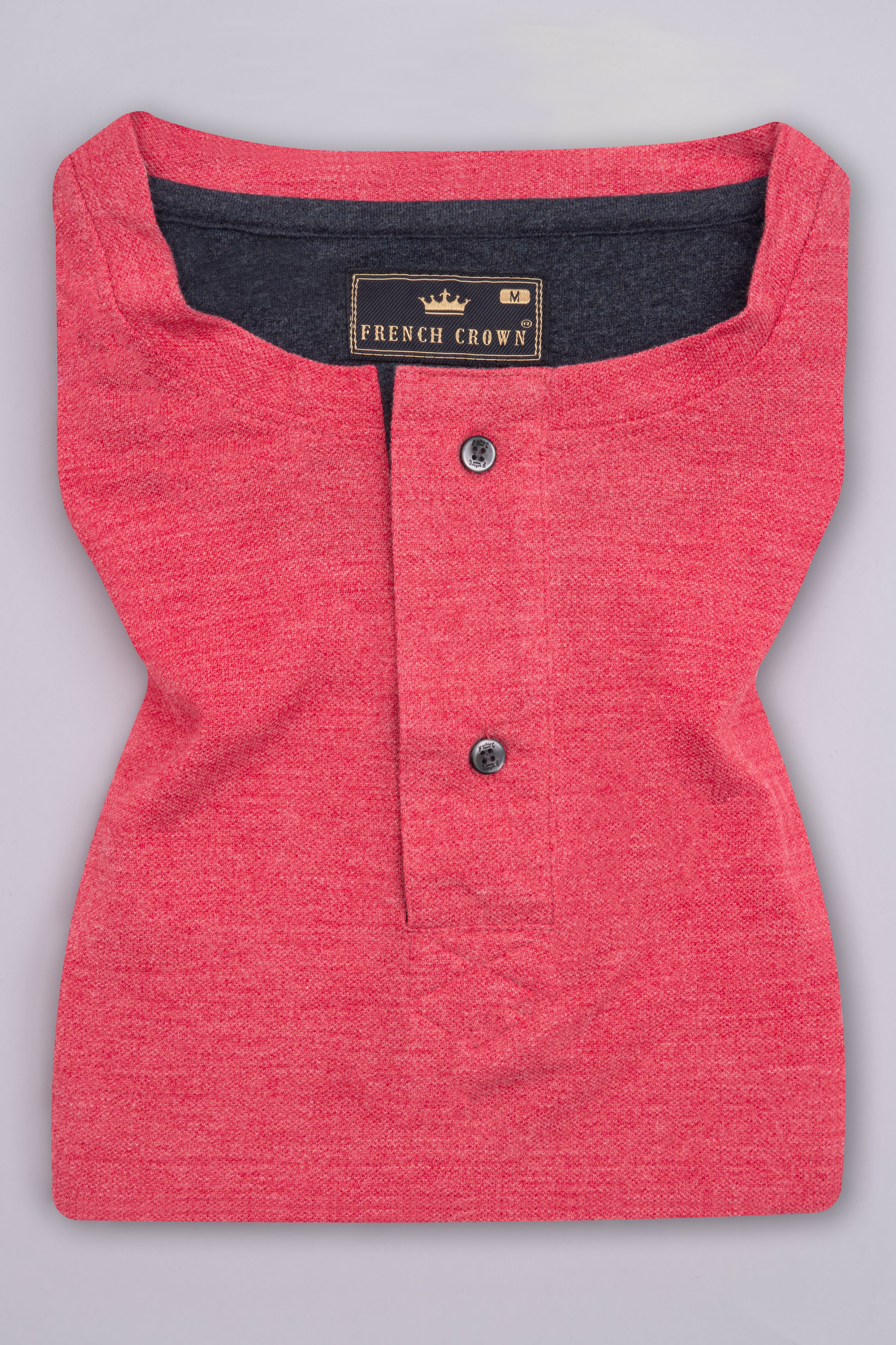 Cranberry Red Premium Cotton Round Neck Pique T-Shirt TS900-S, TS900-M, TS900-L, TS900-XL, TS900-XXL