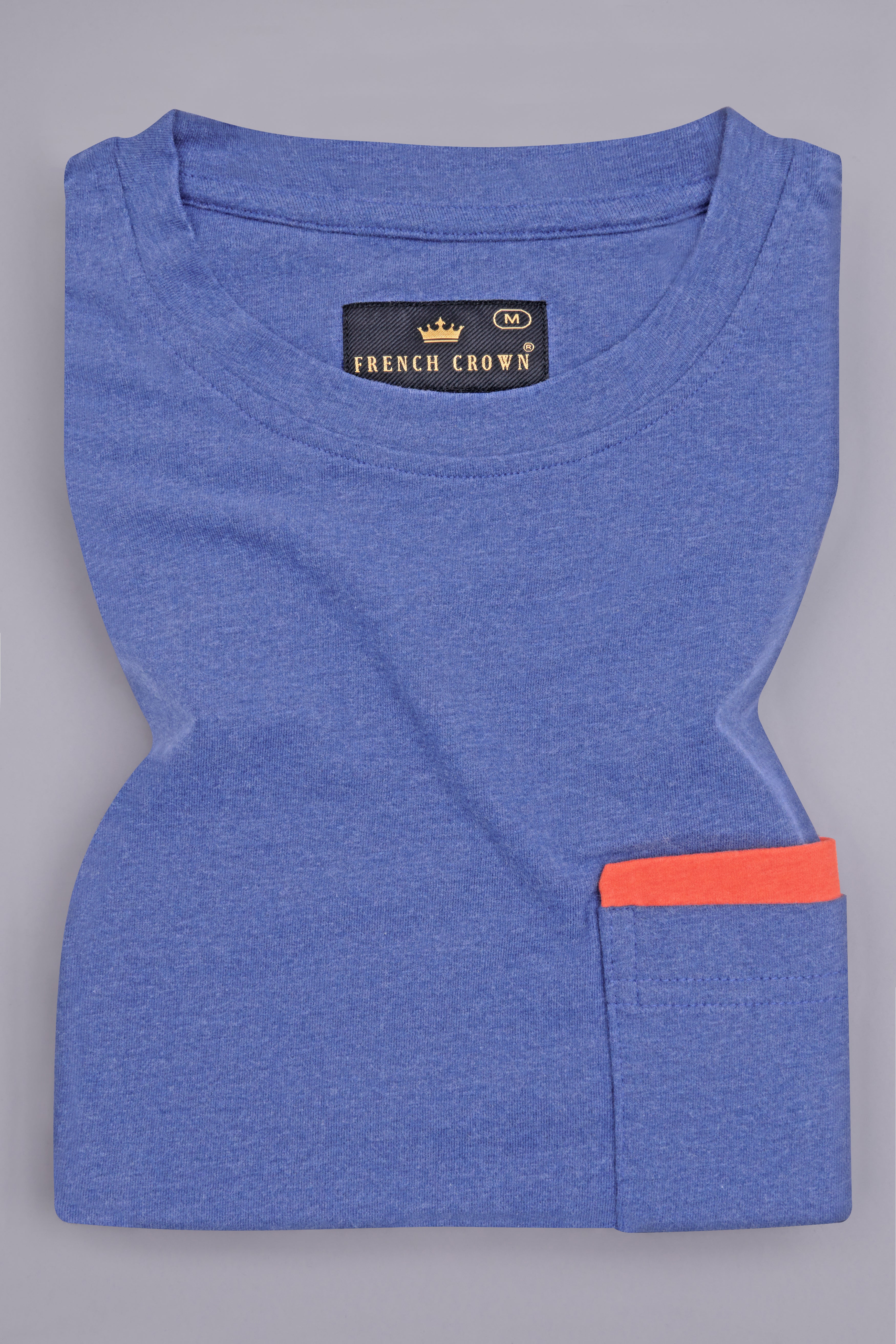 Scampi Blue Premium Cotton Jersey T-Shirt TS902-S, TS902-M, TS902-L, TS902-XL, TS902-XXL