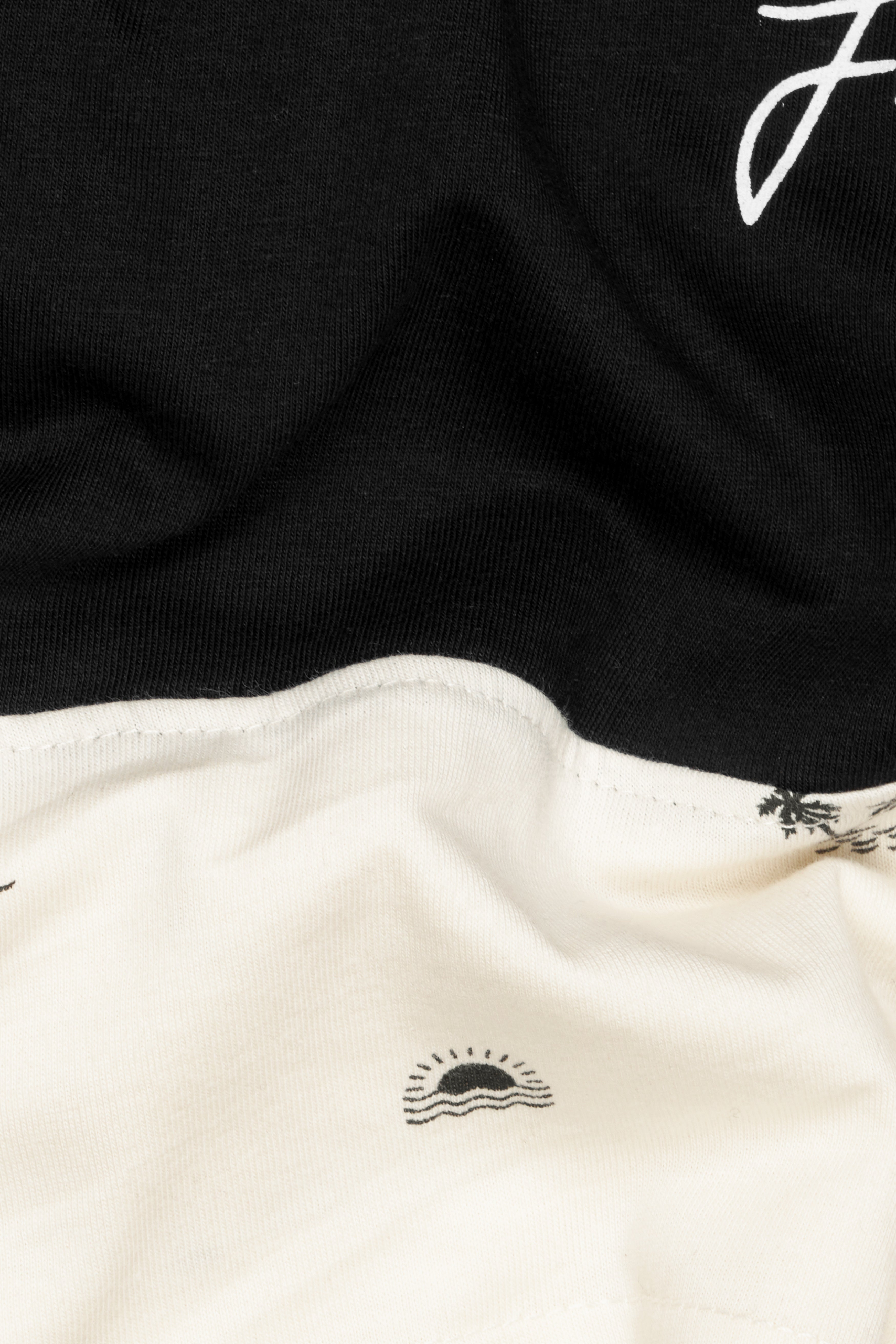 Jade Black and Merino Off White Premium Cotton T-Shirt TS905-S, TS905-M, TS905-L, TS905-XL, TS905-XXL