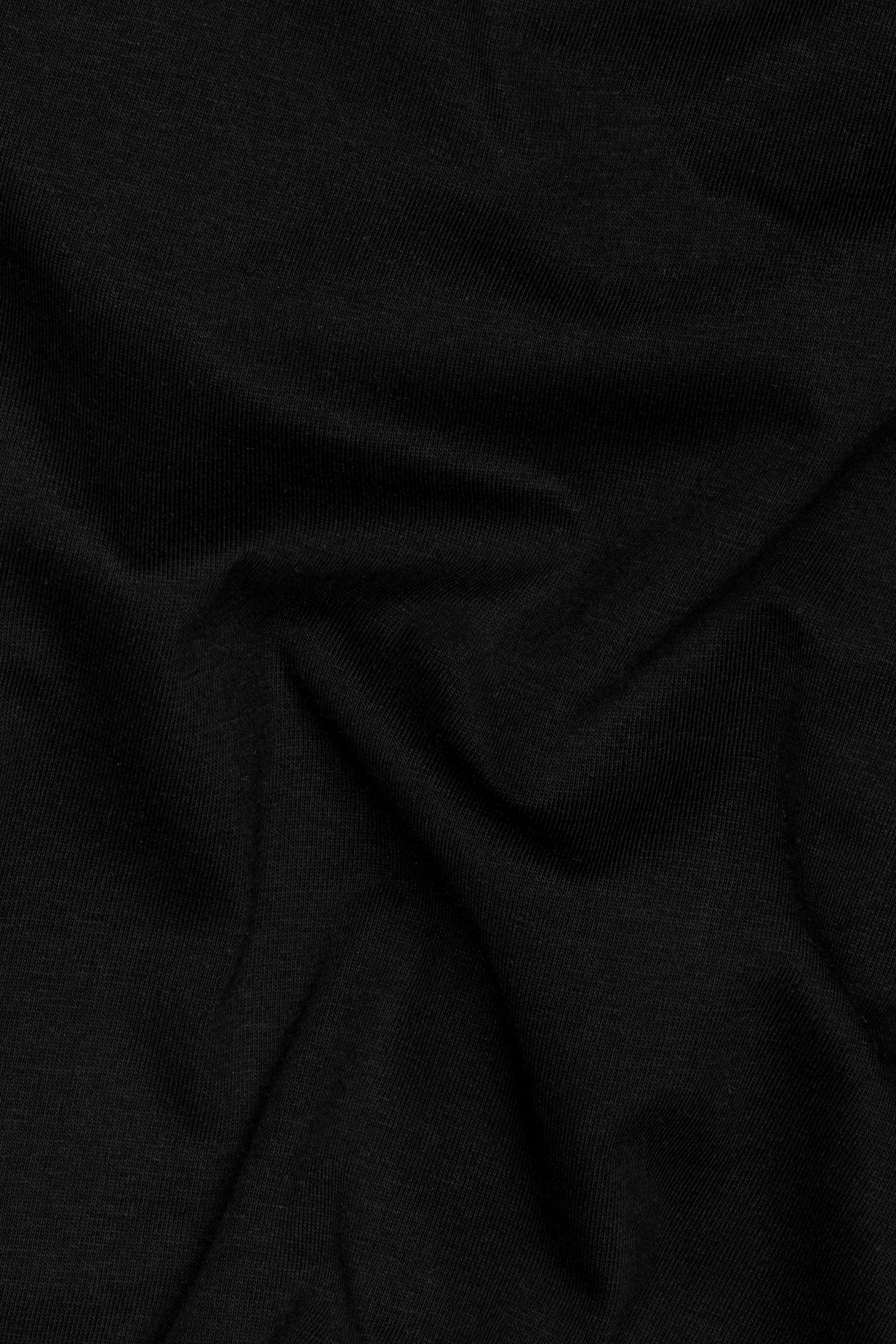 Jade Black Printed Premium Cotton T-Shirt TS907-S, TS907-M, TS907-L, TS907-XL, TS907-XXL