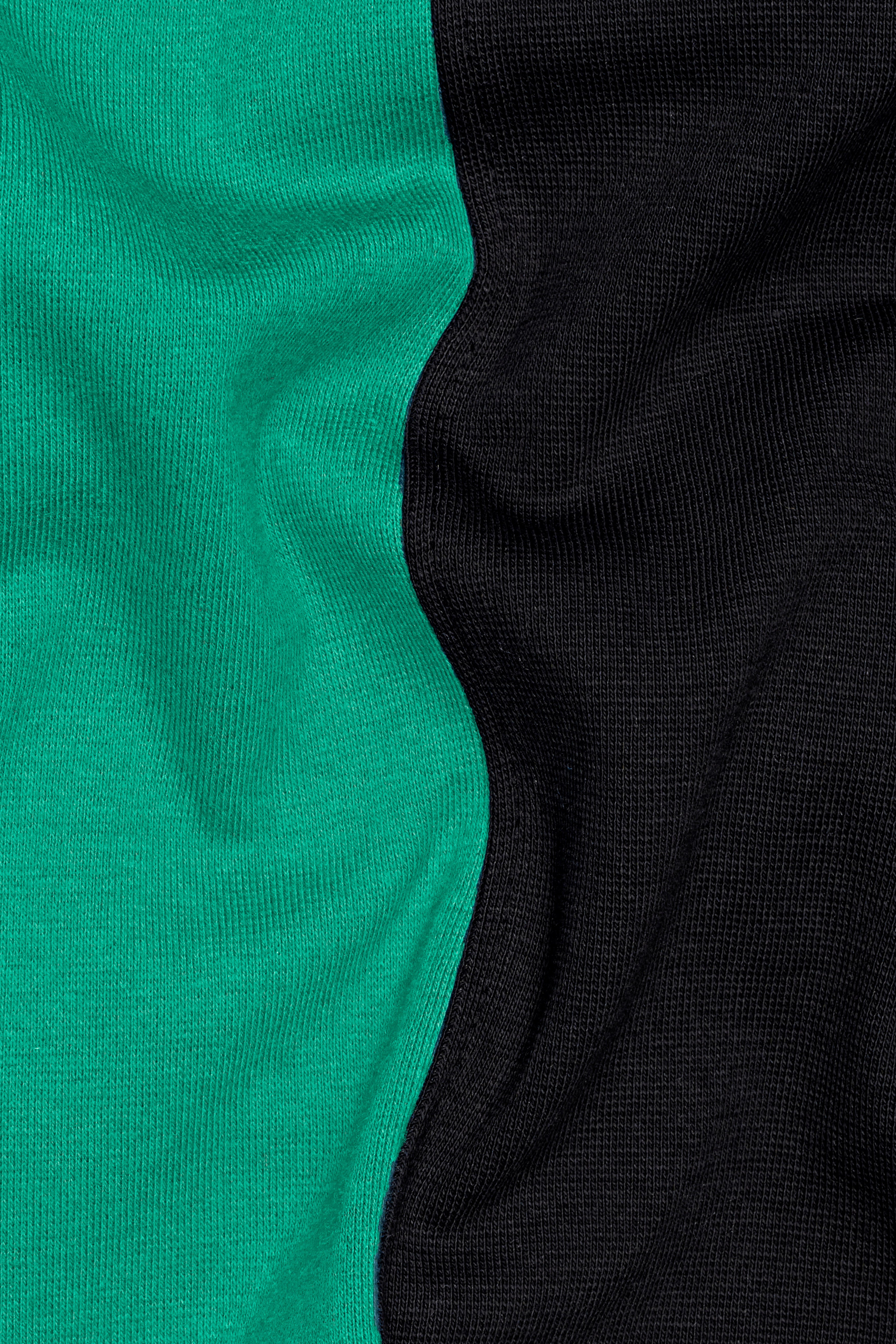 Jade Black and Mountain Meadow Green Premium Cotton Jersey T-Shirt TS909-S, TS909-M, TS909-L, TS909-XL, TS909-XXL