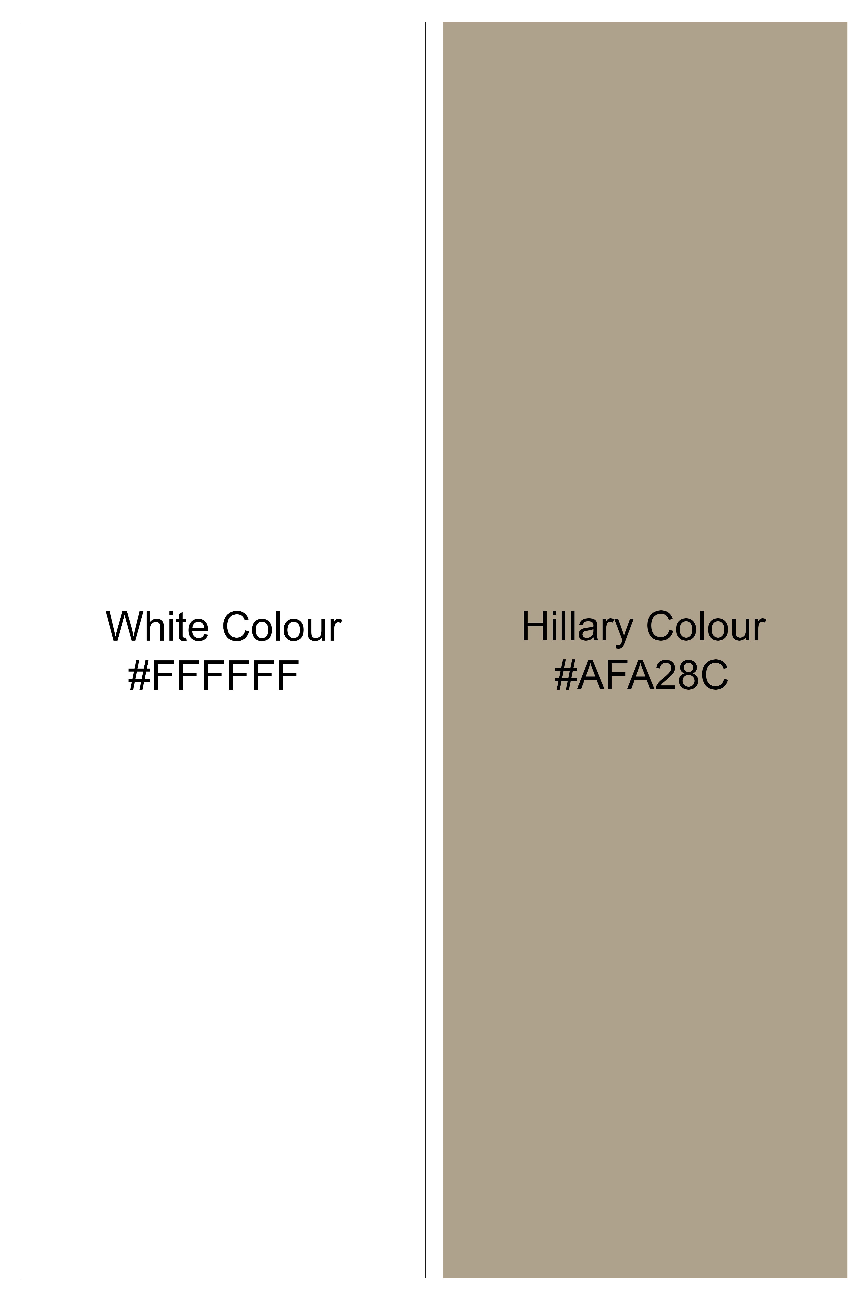 Bright White and Hilary Brown Premium Cotton Jersey T-Shirt TS913-S, TS913-M, TS913-L, TS913-XL, TS913-XXL