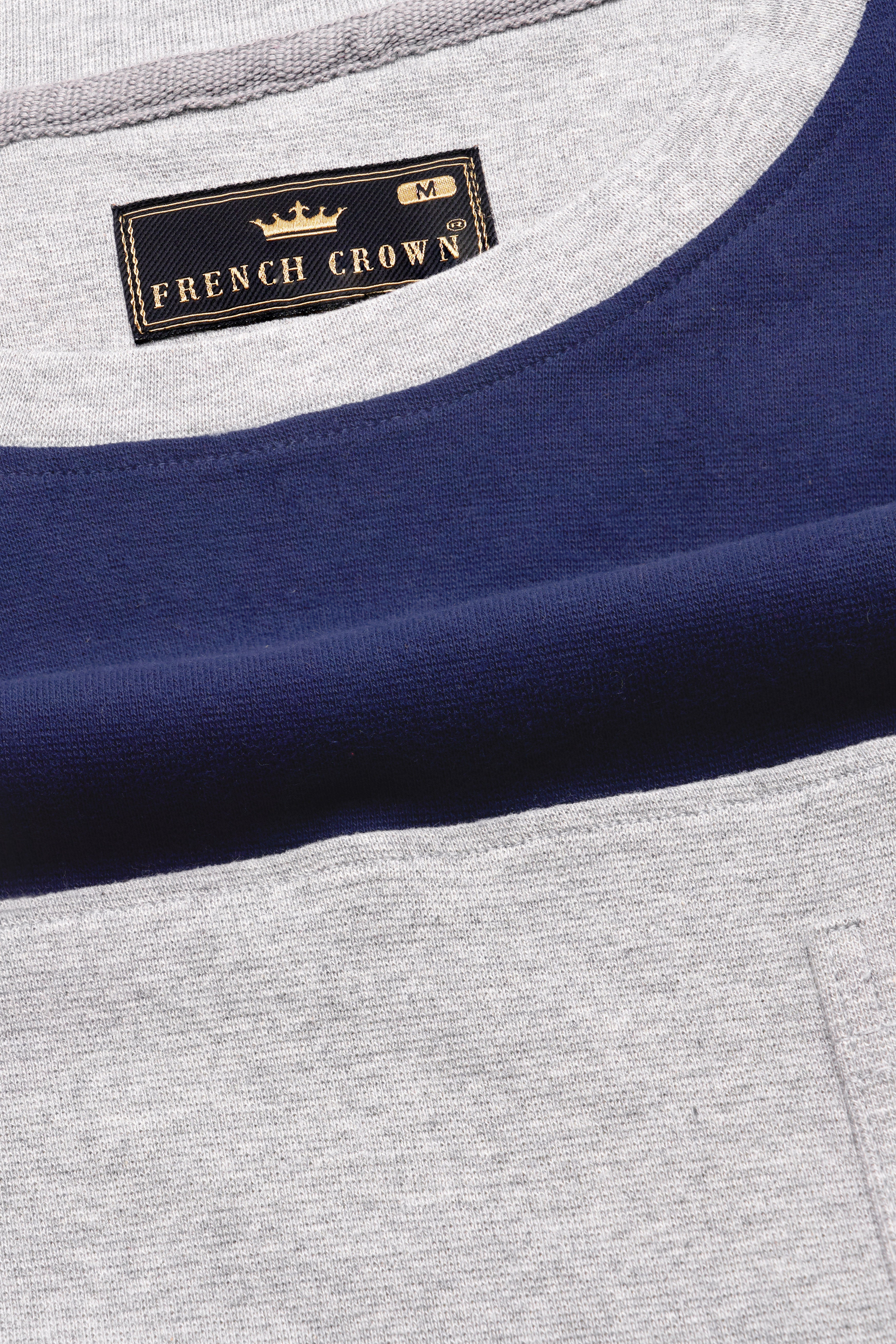 Timberwolf Gray and Rhino Blue Premium Cotton Jersey T-Shirt TS919-S, TS919-M, TS919-L, TS919-XL, TS919-XXL