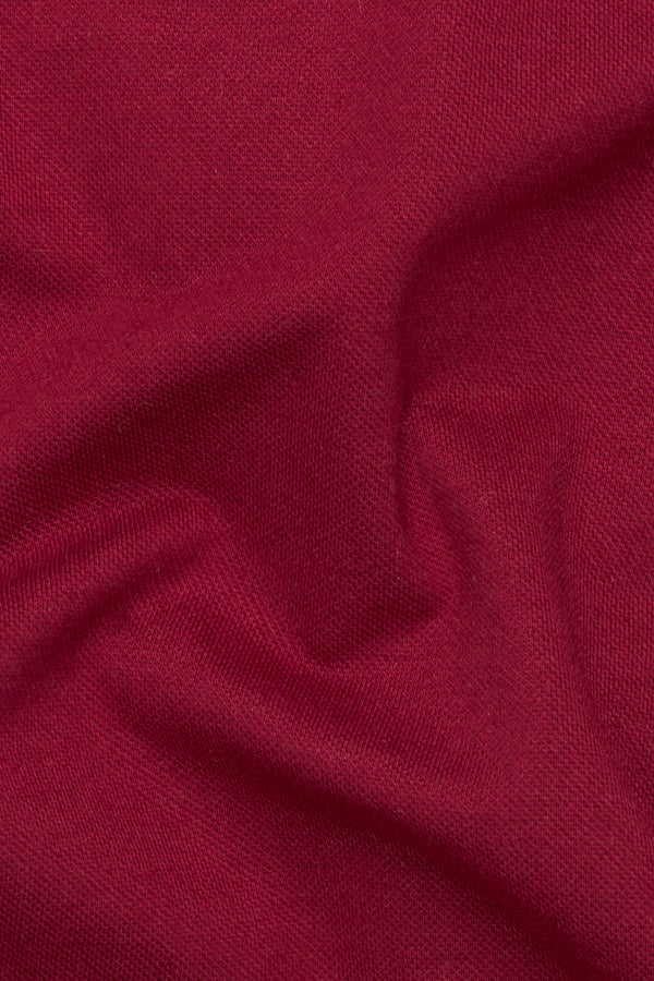 Persian Plum Red Premium Cotton Pique Polo