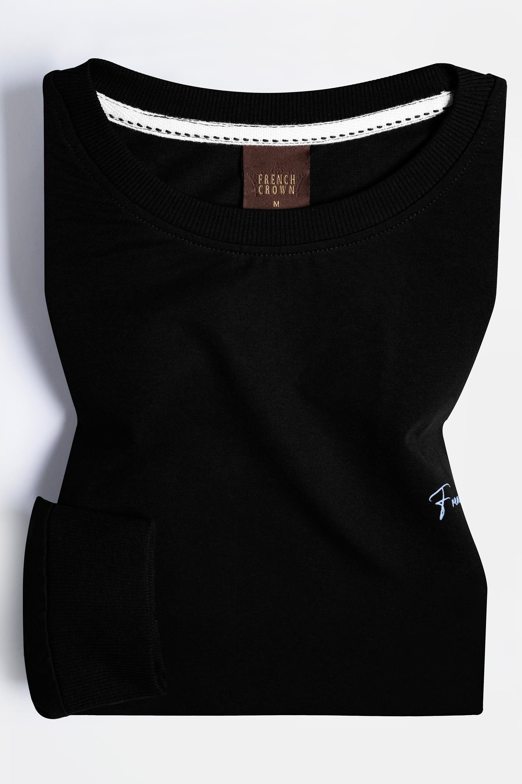 Jade Black Premium Cotton Sweatshirt