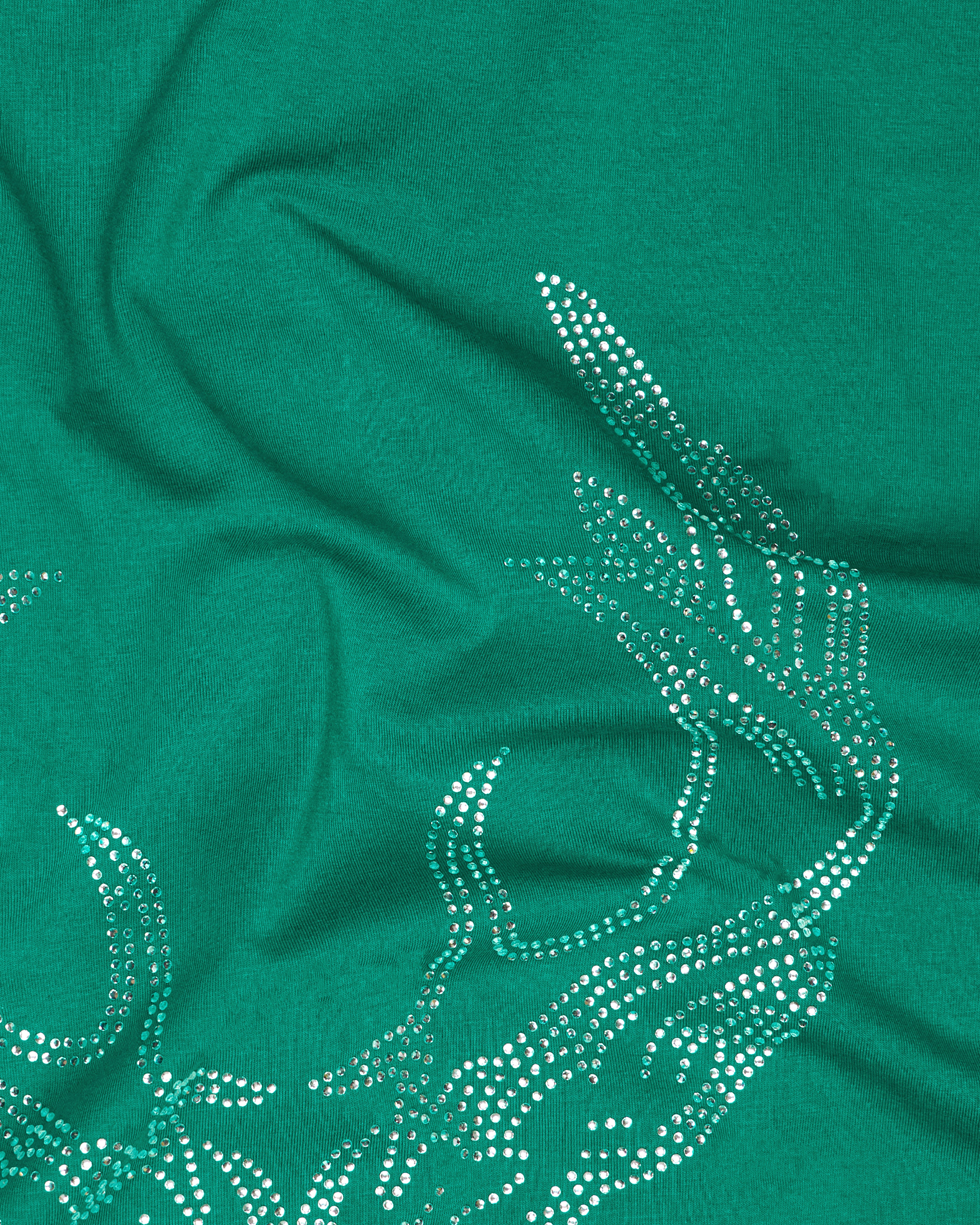 Tropical Green Tikki Work Premium Cotton T-shirt TS005-W013-S, TS005-W013-M, TS005-W013-L, TS005-W013-XL, TS005-W013-XXL