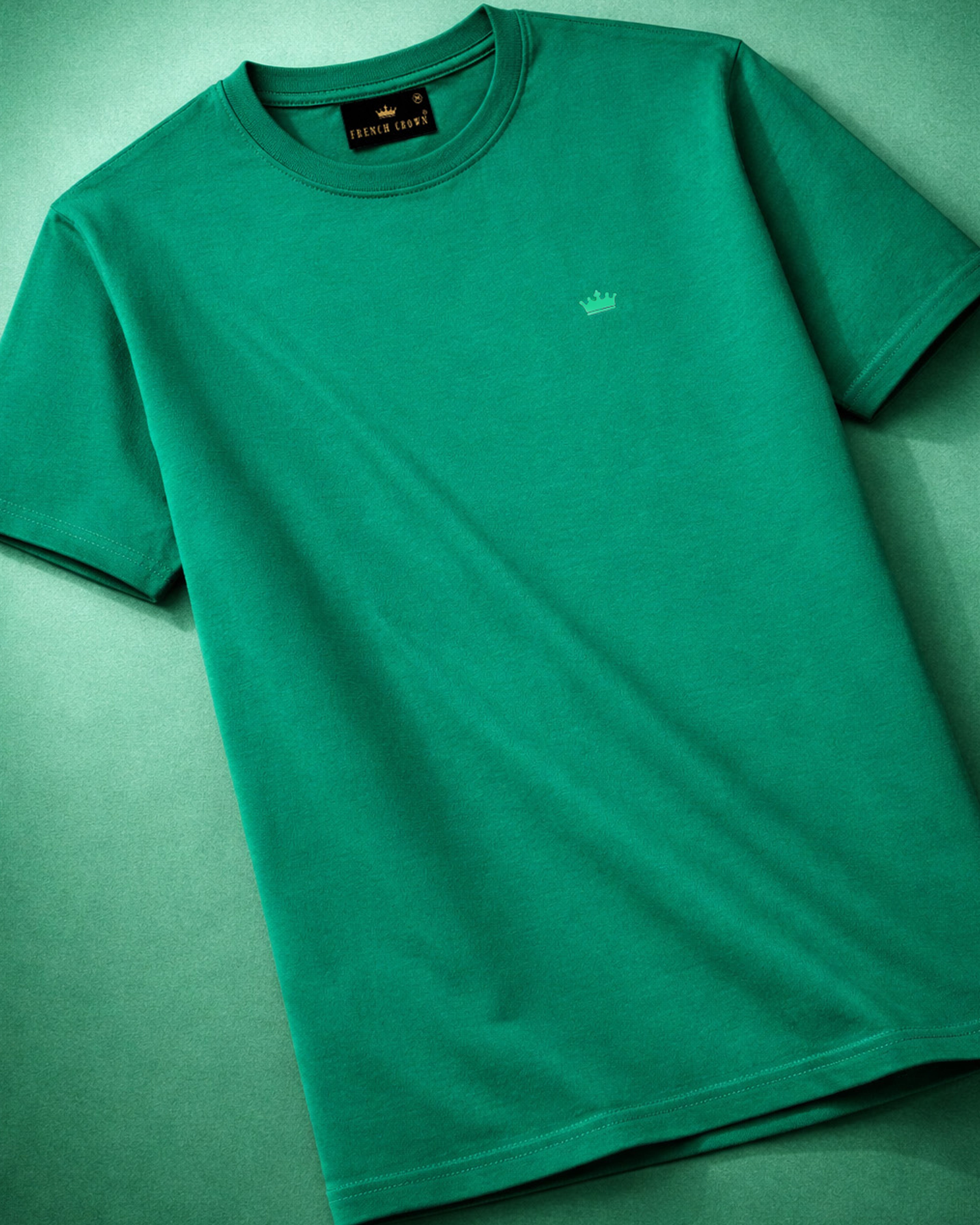 Sacramento Green Half Sleeves Super Soft Premium Round Neck Cotton