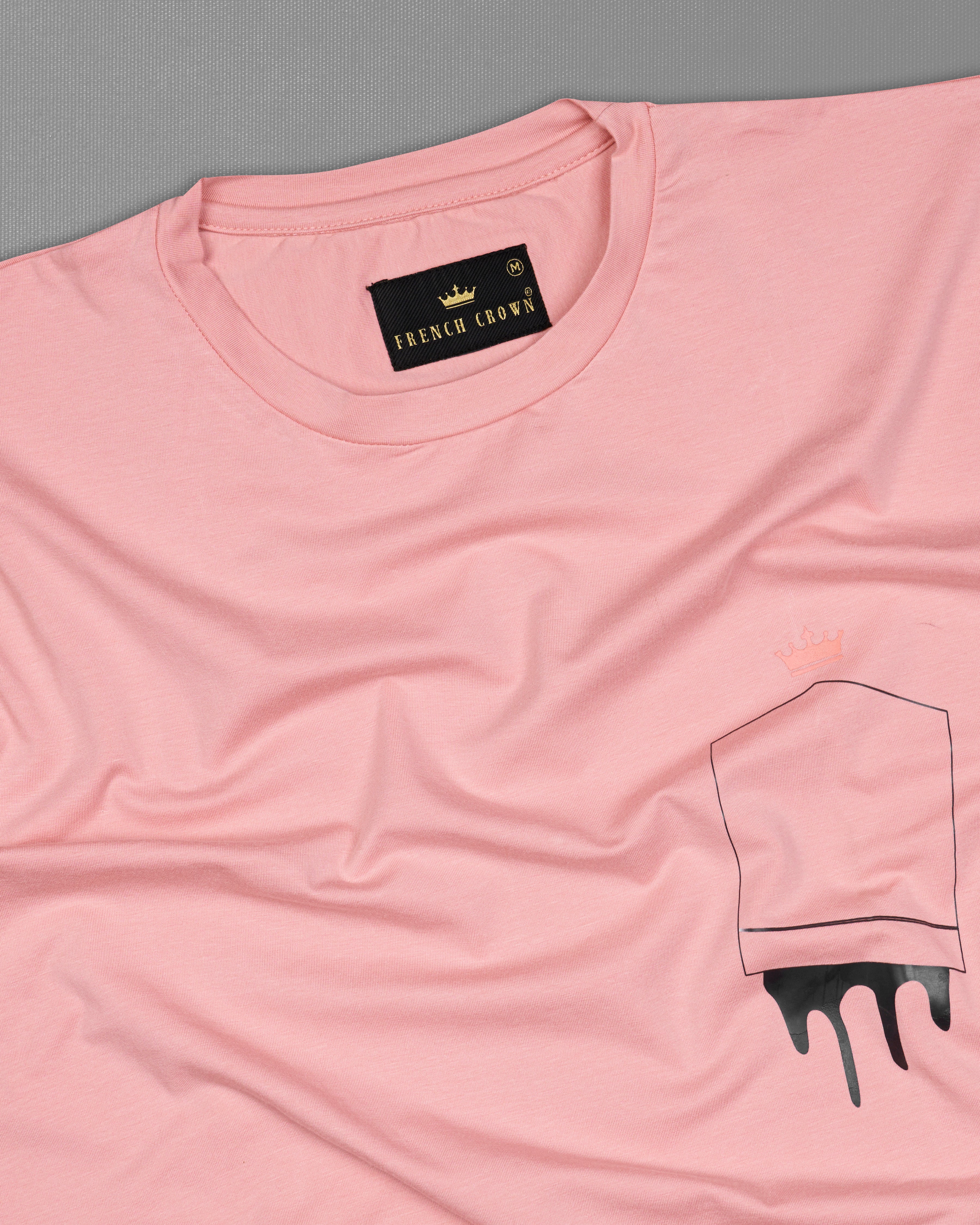 Shilo Pink Funky Printed Super Soft Premium Organic Cotton Designer T-Shirt TS072-W02-RPRT027-S, TS072-W02-RPRT027-M, TS072-W02-RPRT027-L, TS072-W02-RPRT027-XL, TS072-W02-RPRT027-XXL