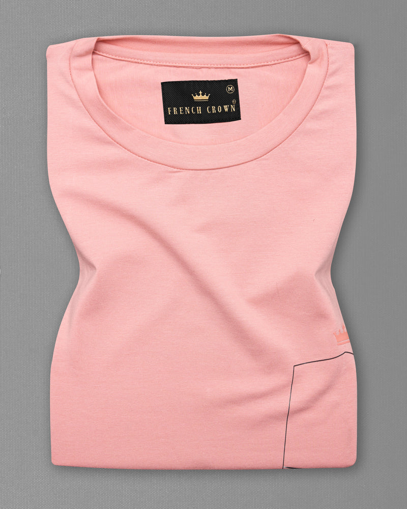 Shilo Pink Funky Printed Super Soft Premium Organic Cotton Designer T-Shirt TS072-W02-RPRT027-S, TS072-W02-RPRT027-M, TS072-W02-RPRT027-L, TS072-W02-RPRT027-XL, TS072-W02-RPRT027-XXL