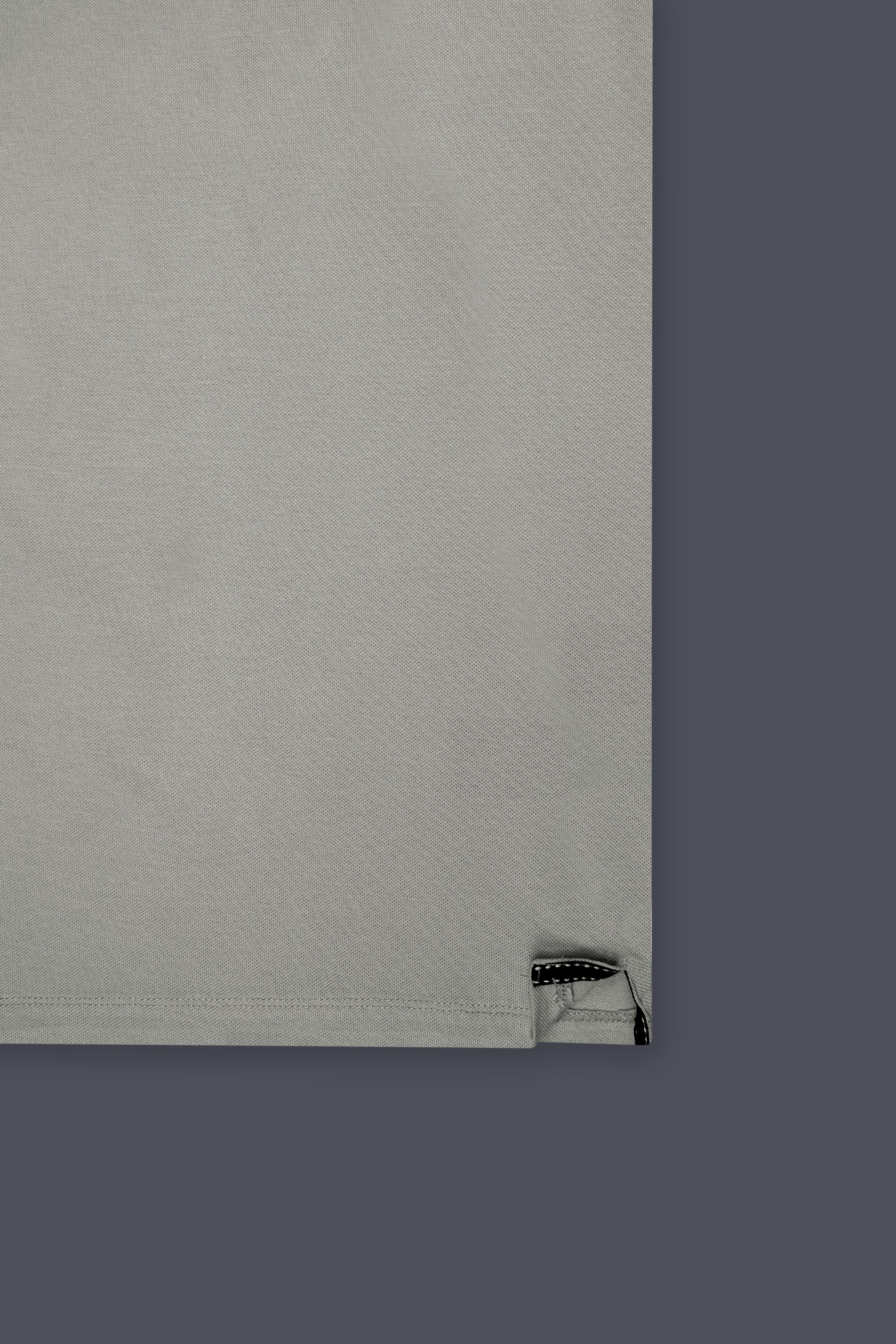 Santa Gray Solid Premium Cotton Pique Polo