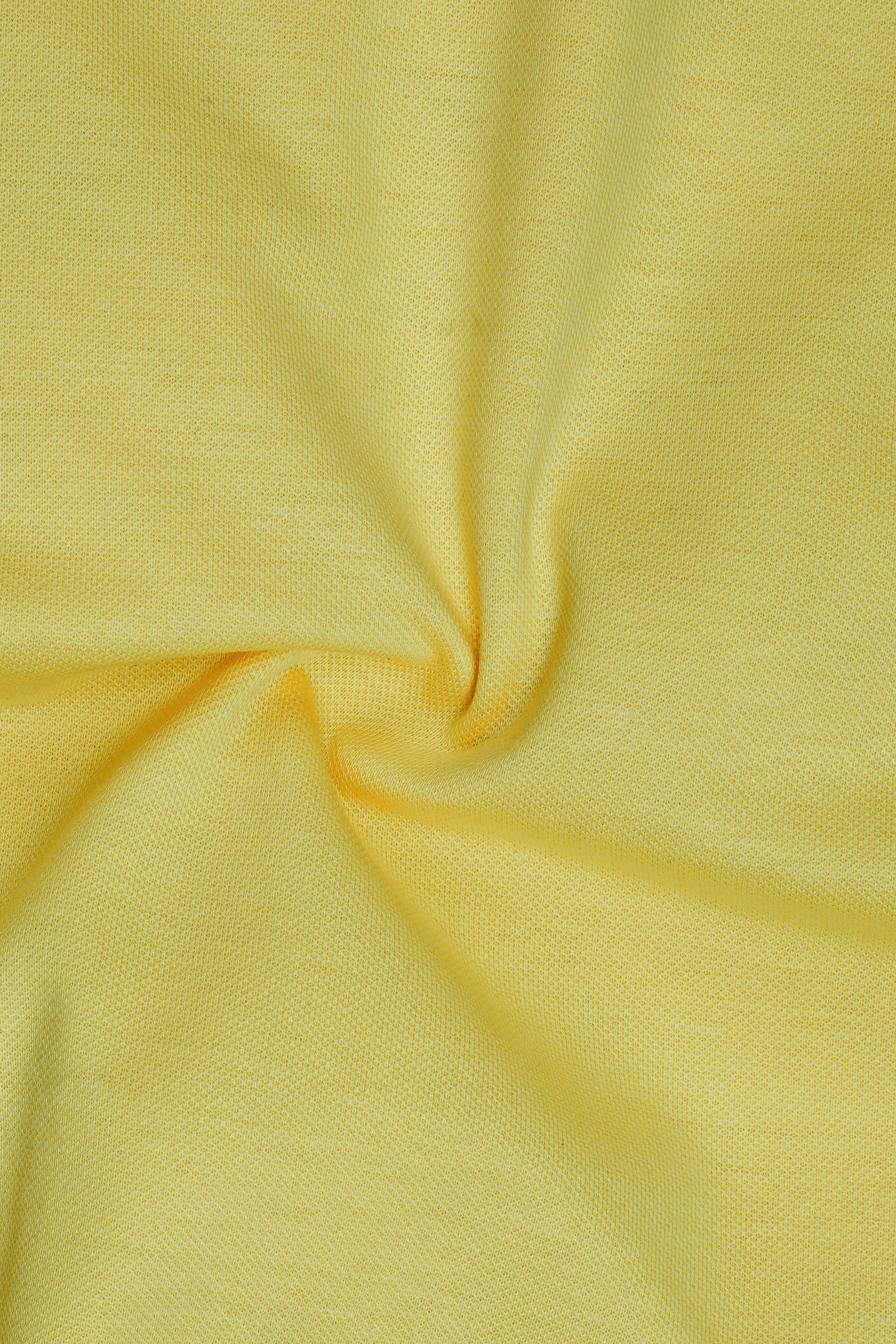 Confetti Yellow Solid Premium Cotton Pique Polo