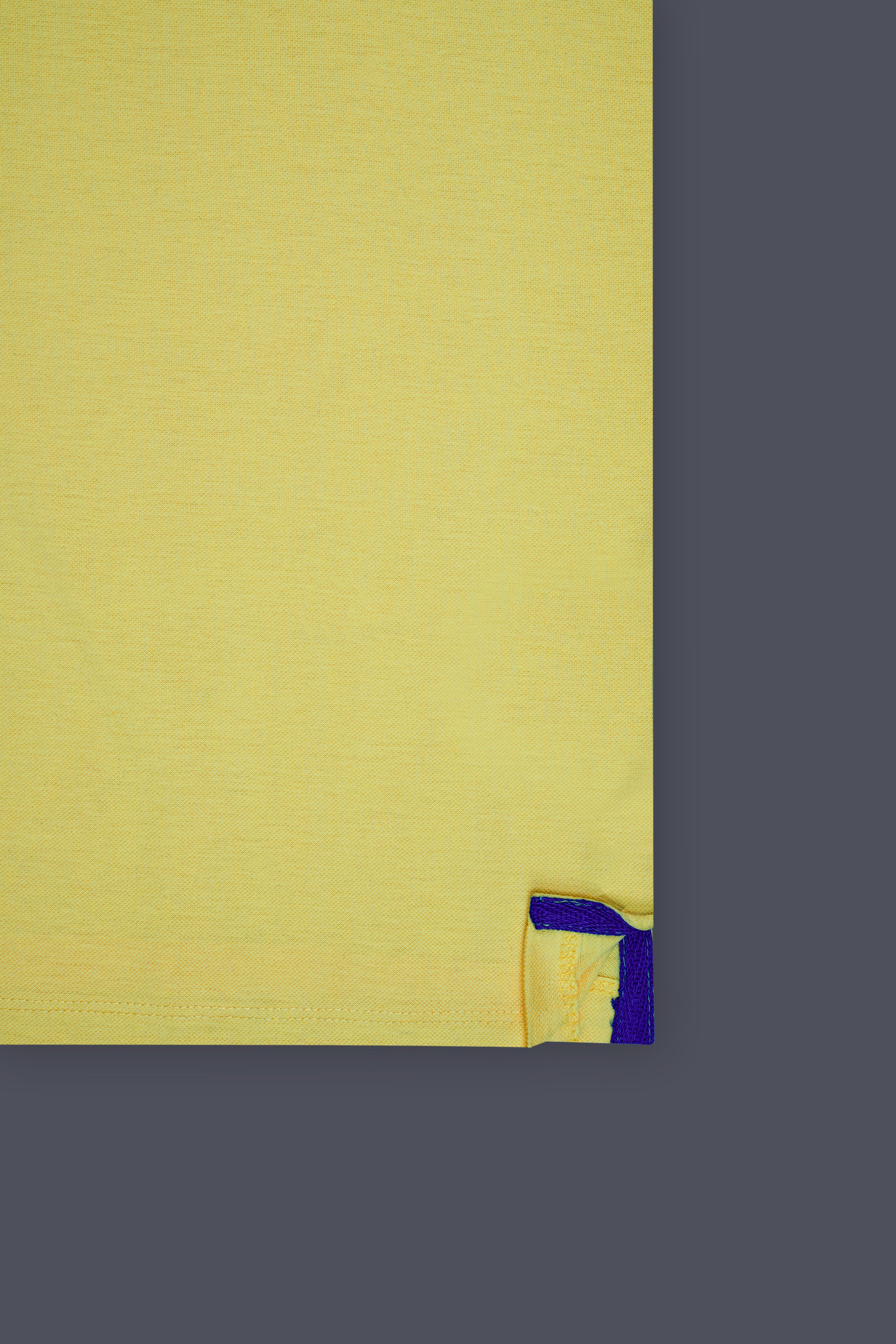 Confetti Yellow Solid Premium Cotton Pique Polo