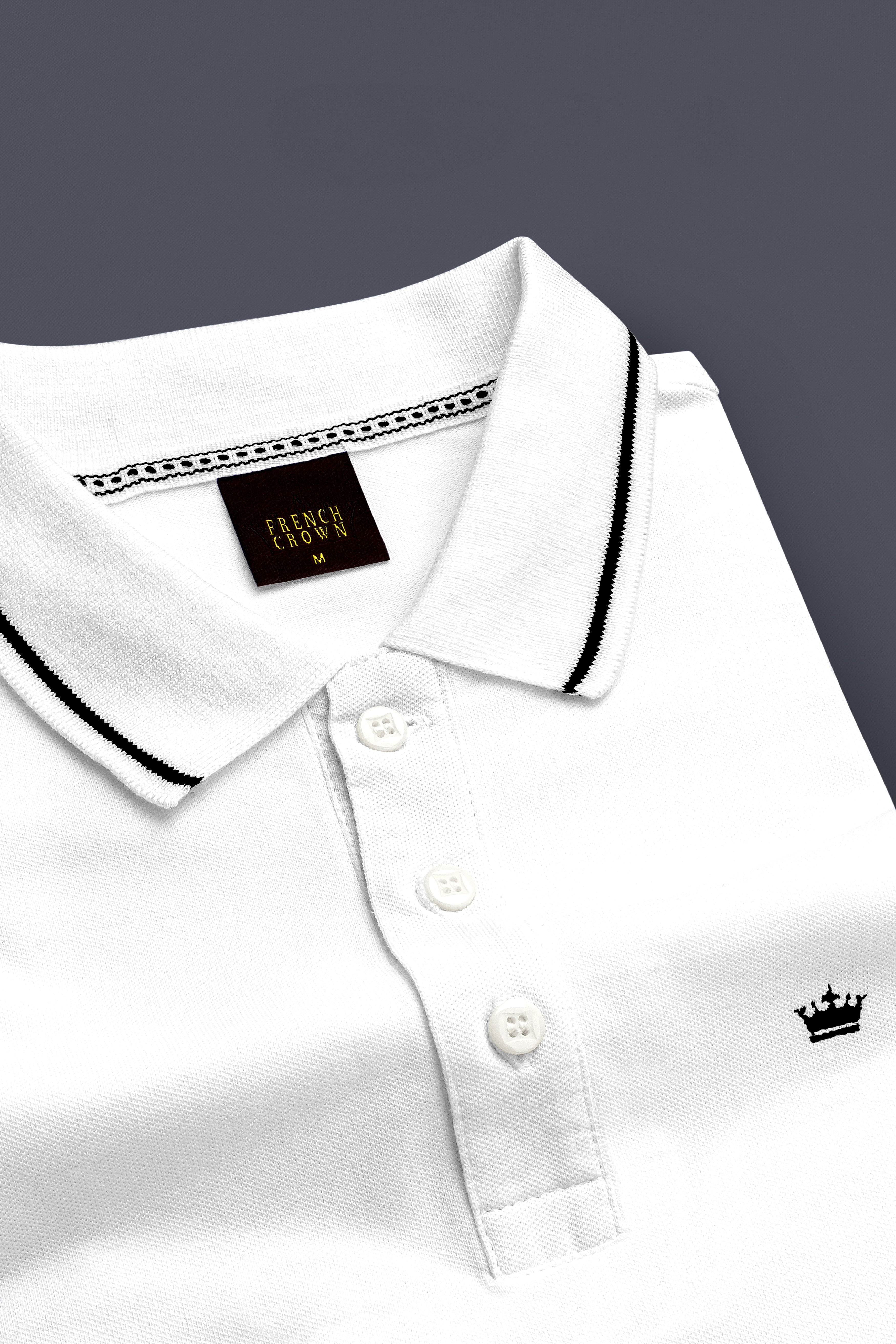 Biancoza-Bright White Super Soft Premium Cotton Pique Polo