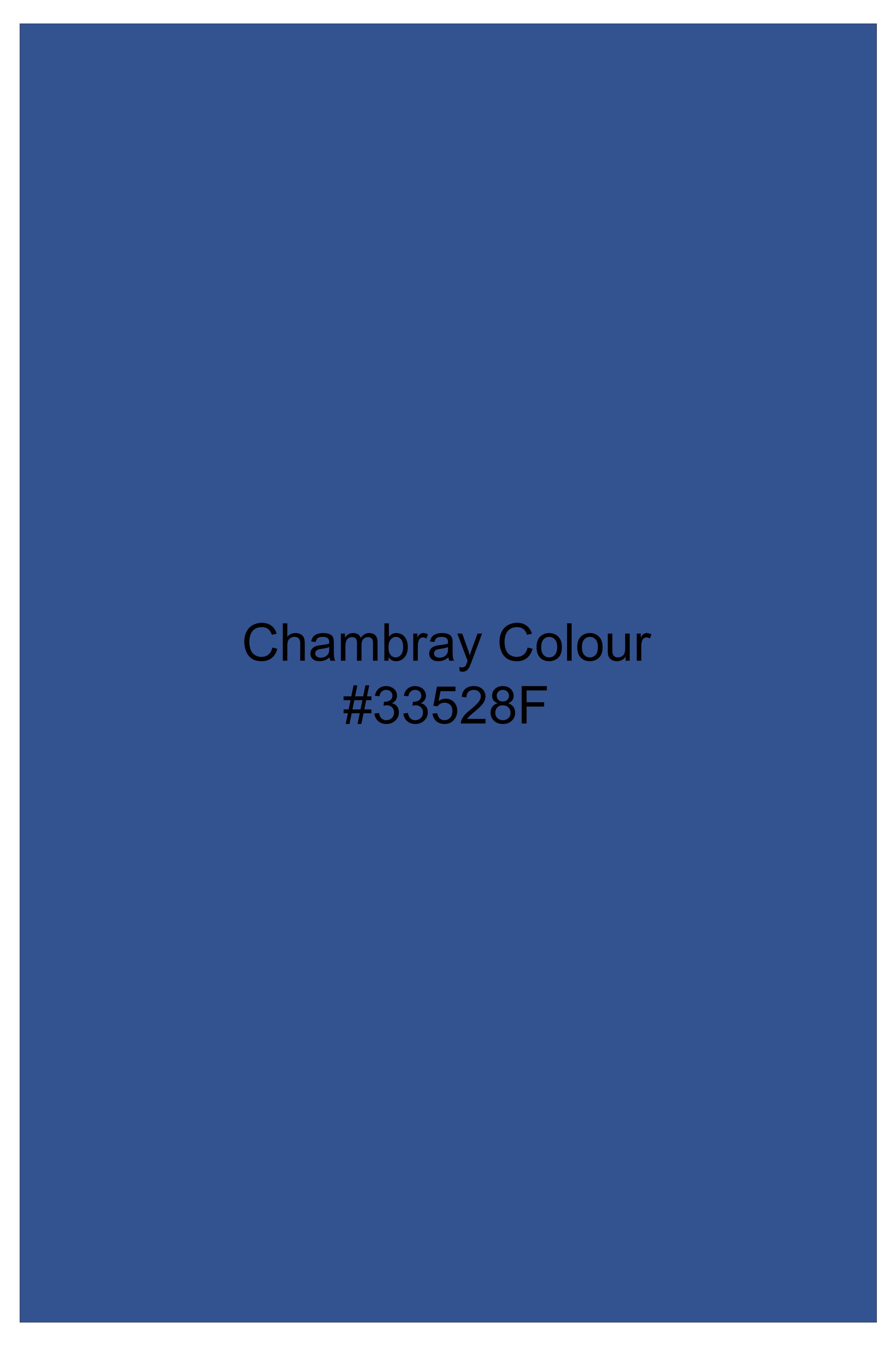 Chambray Blue Premium Cotton Pique Polo