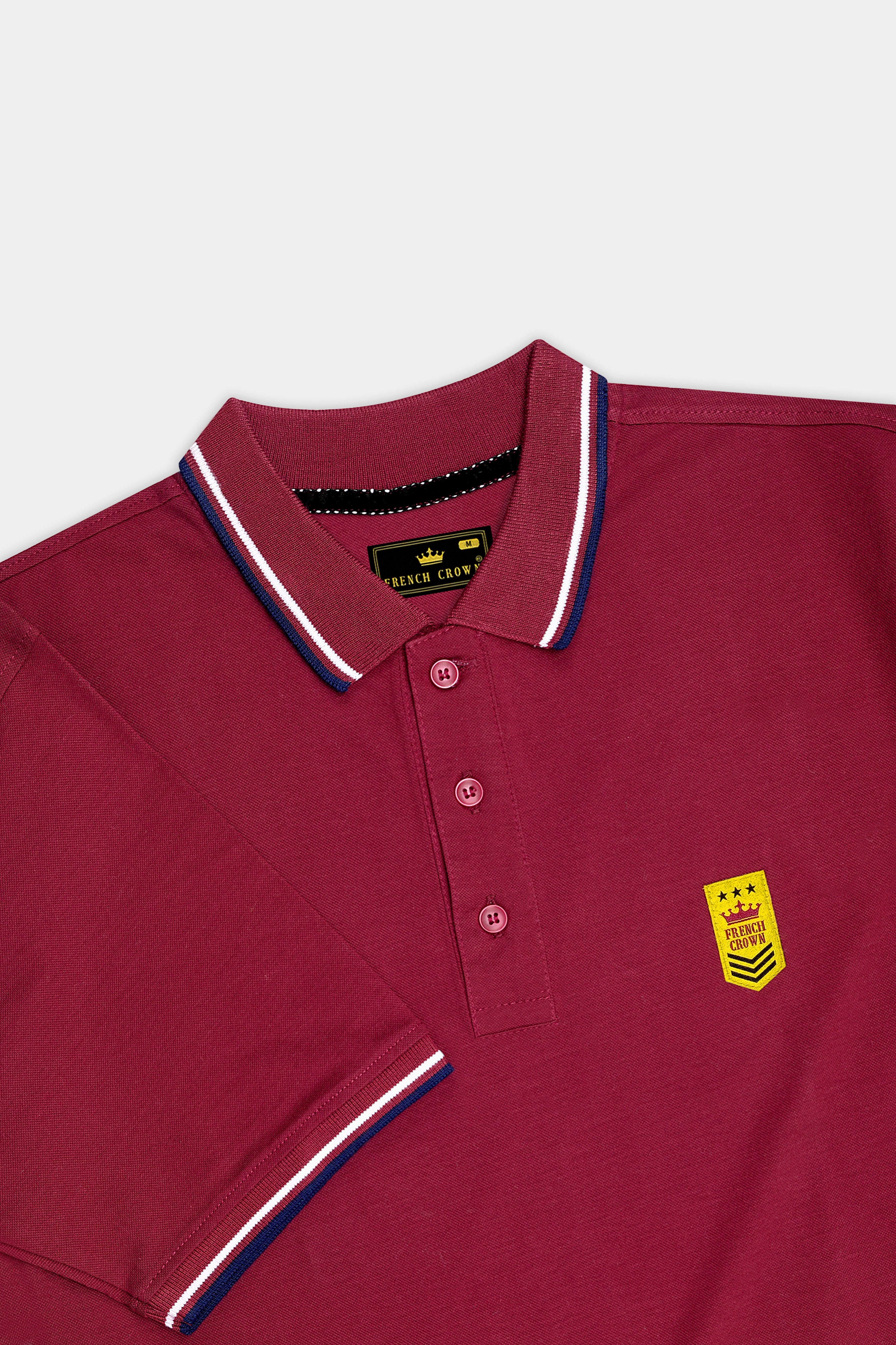 Claret Red Solid Super Soft Organic Cotton Mercerised Pique Polo