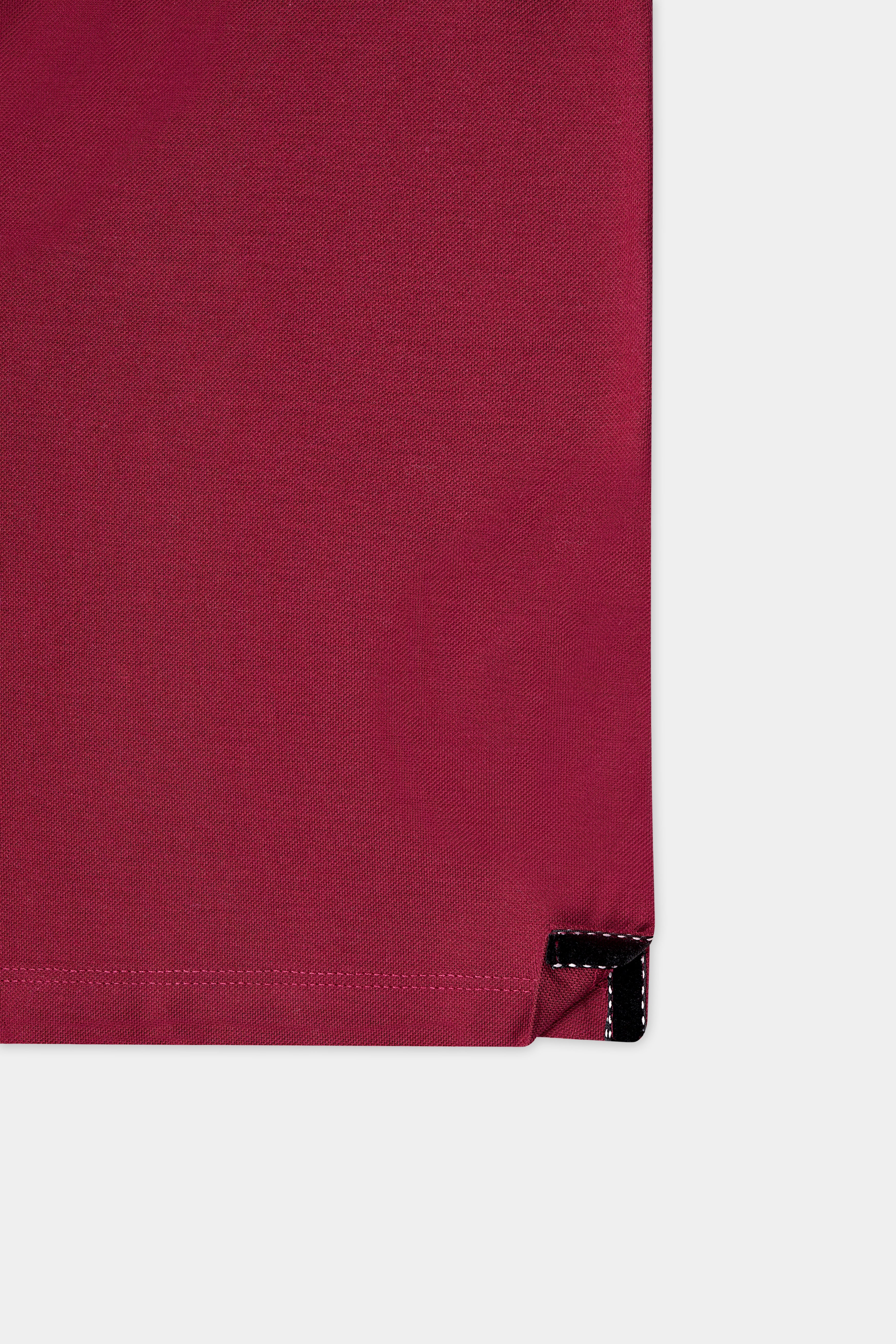 Claret Red Solid Super Soft Organic Cotton Mercerised Pique Polo