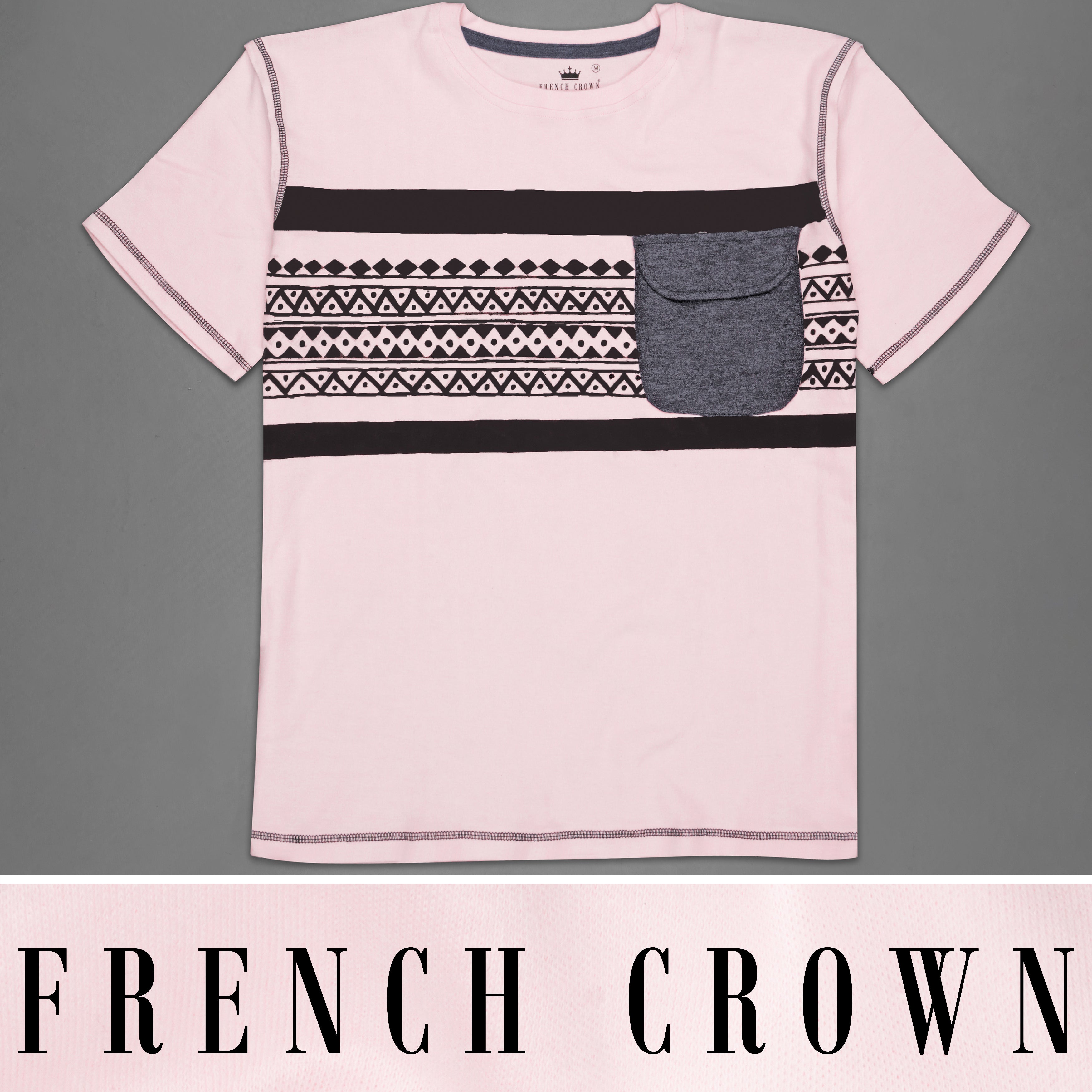 Cosmos Peach Half Sleeves Super Soft Premium Round Neck Cotton T