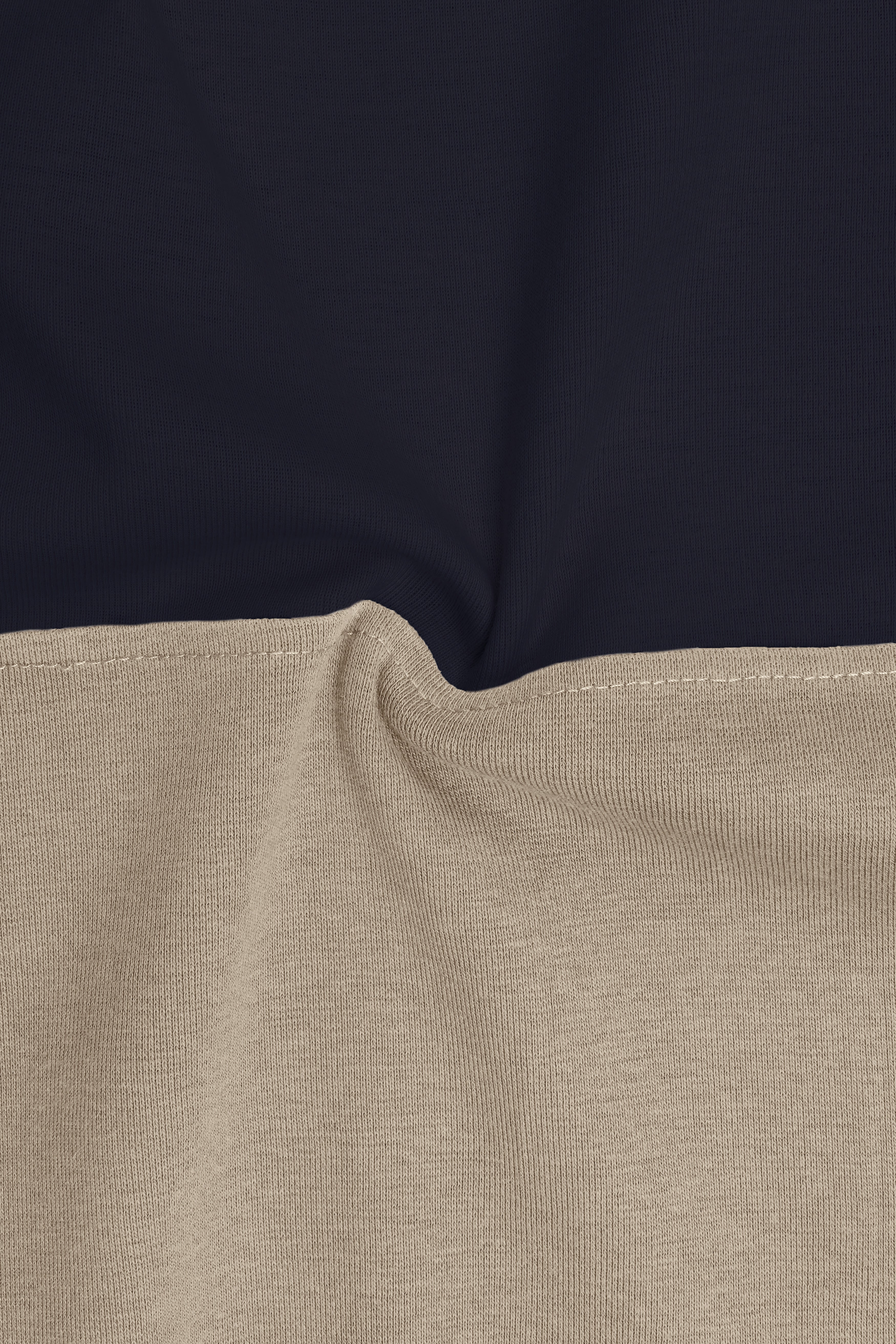 Indian Khaki and Mirage Blue Full Sleeve Premium Cotton Jersey Sweatshirt