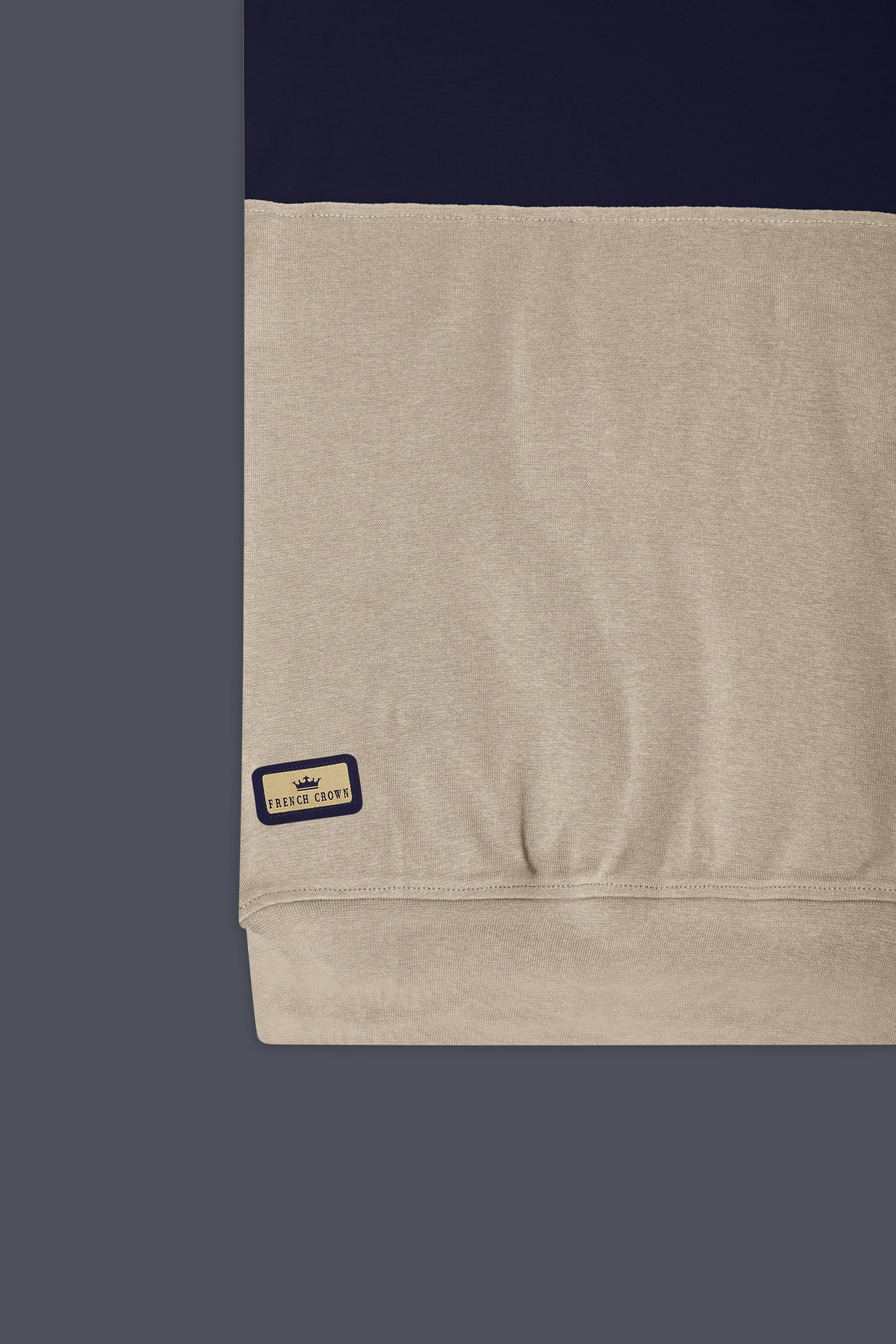 Indian Khaki and Mirage Blue Full Sleeve Premium Cotton Jersey Sweatshirt