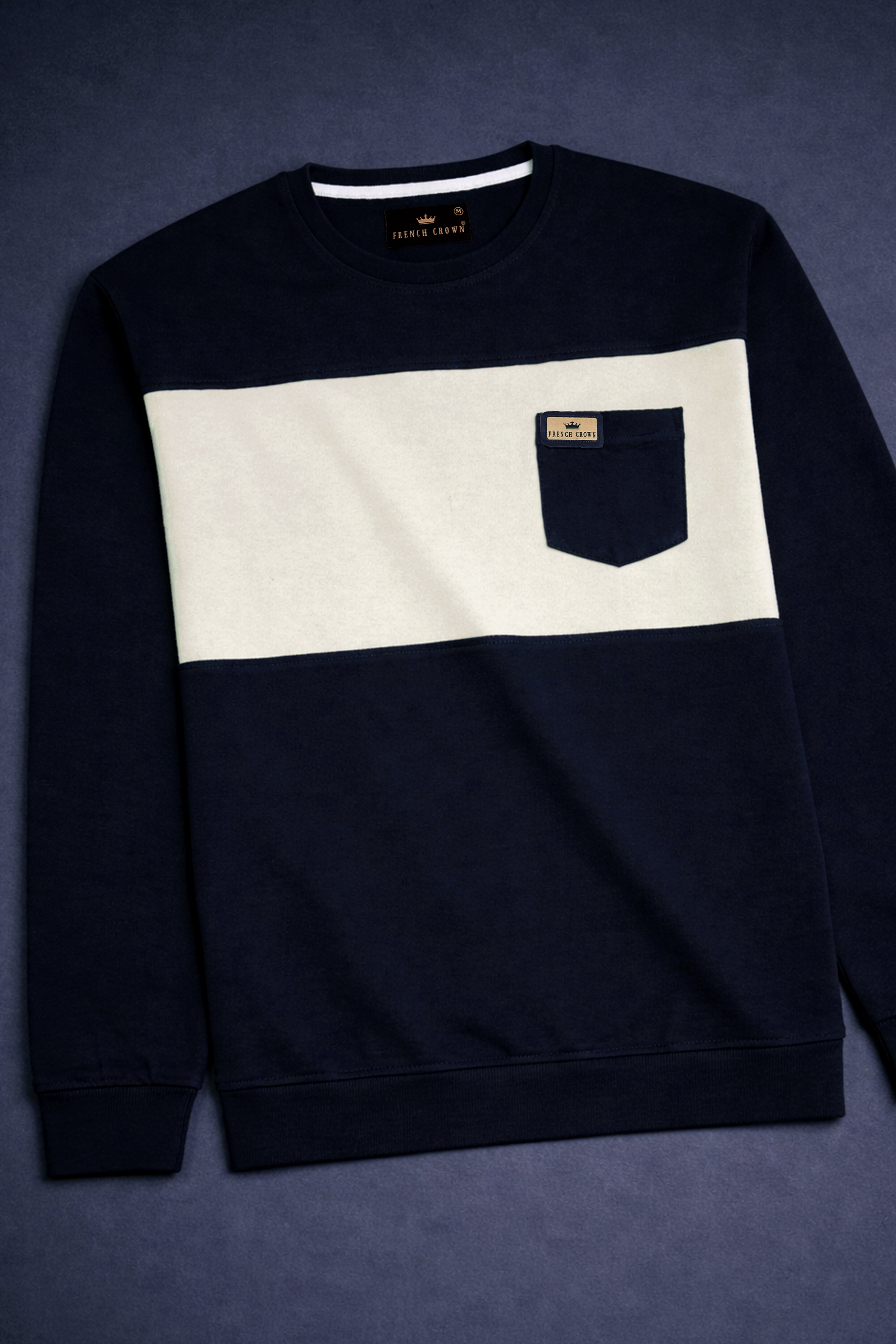 Givry with Mirage Blue Full Sleeve Premium Cotton Jersey Sweatshirt