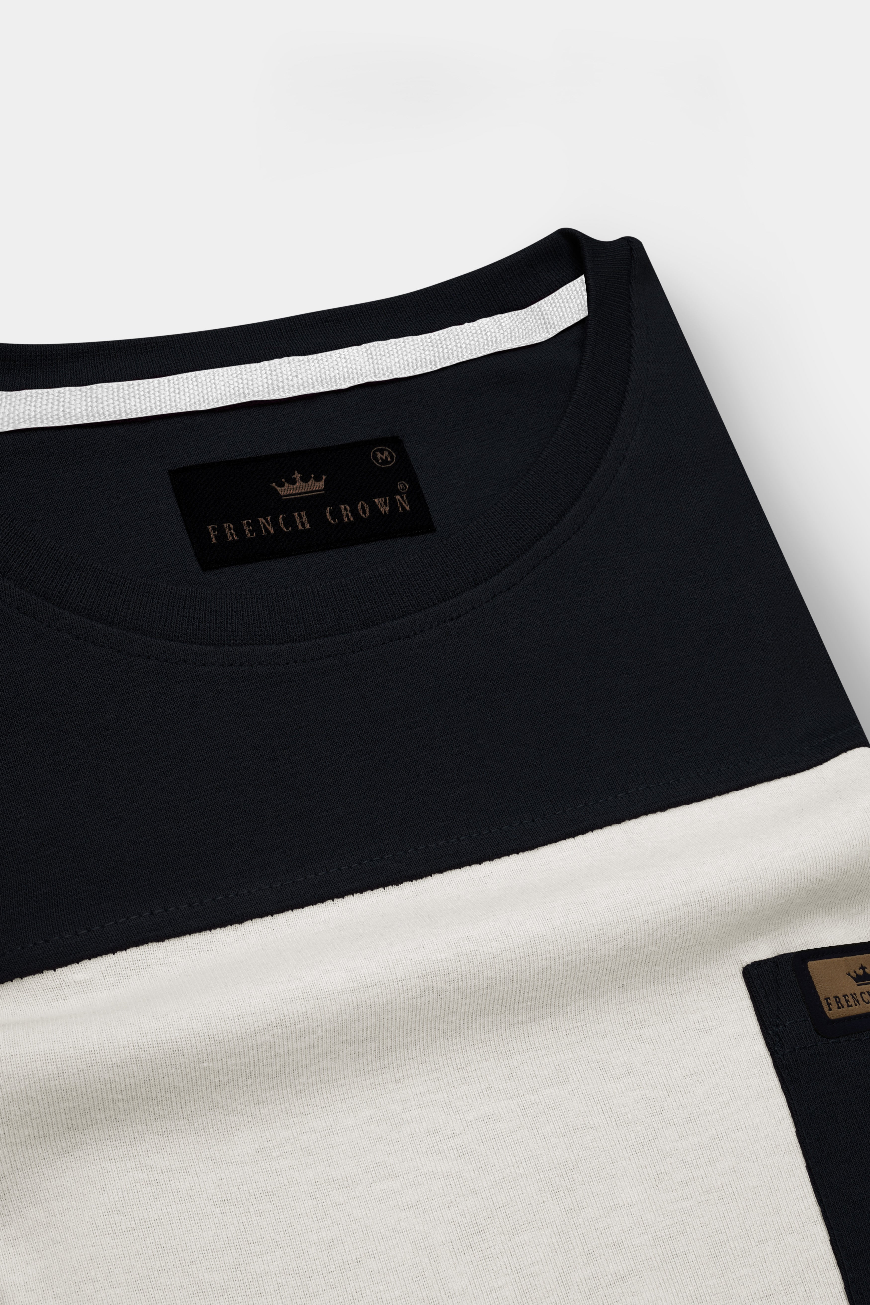 Jade Black and Wheatfield Full Sleeve Premium Cotton Jersey Sweatshirt