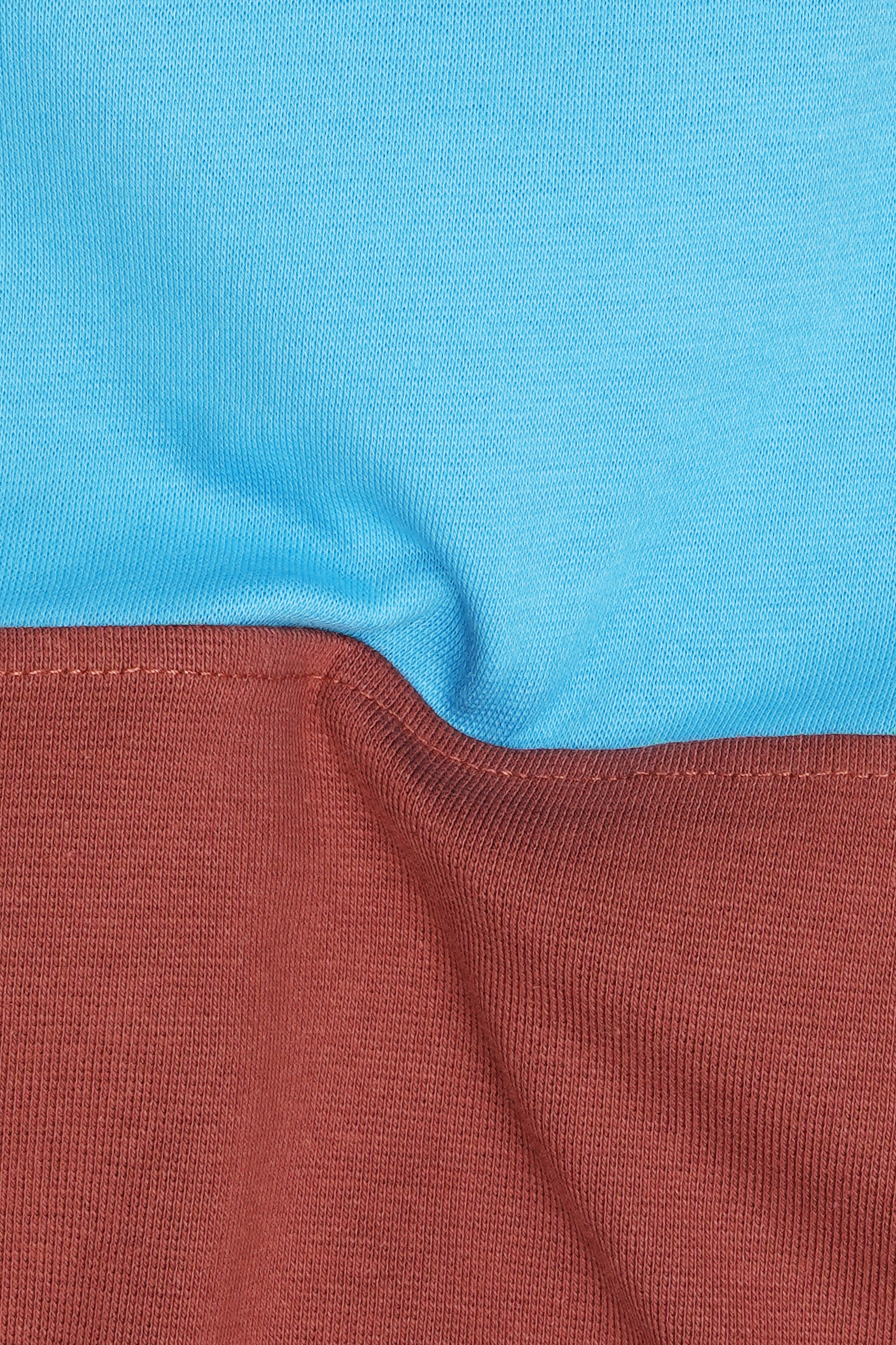 Kenyan Copper and Picton Blue Super Soft Premium Jersey Sweatshirt