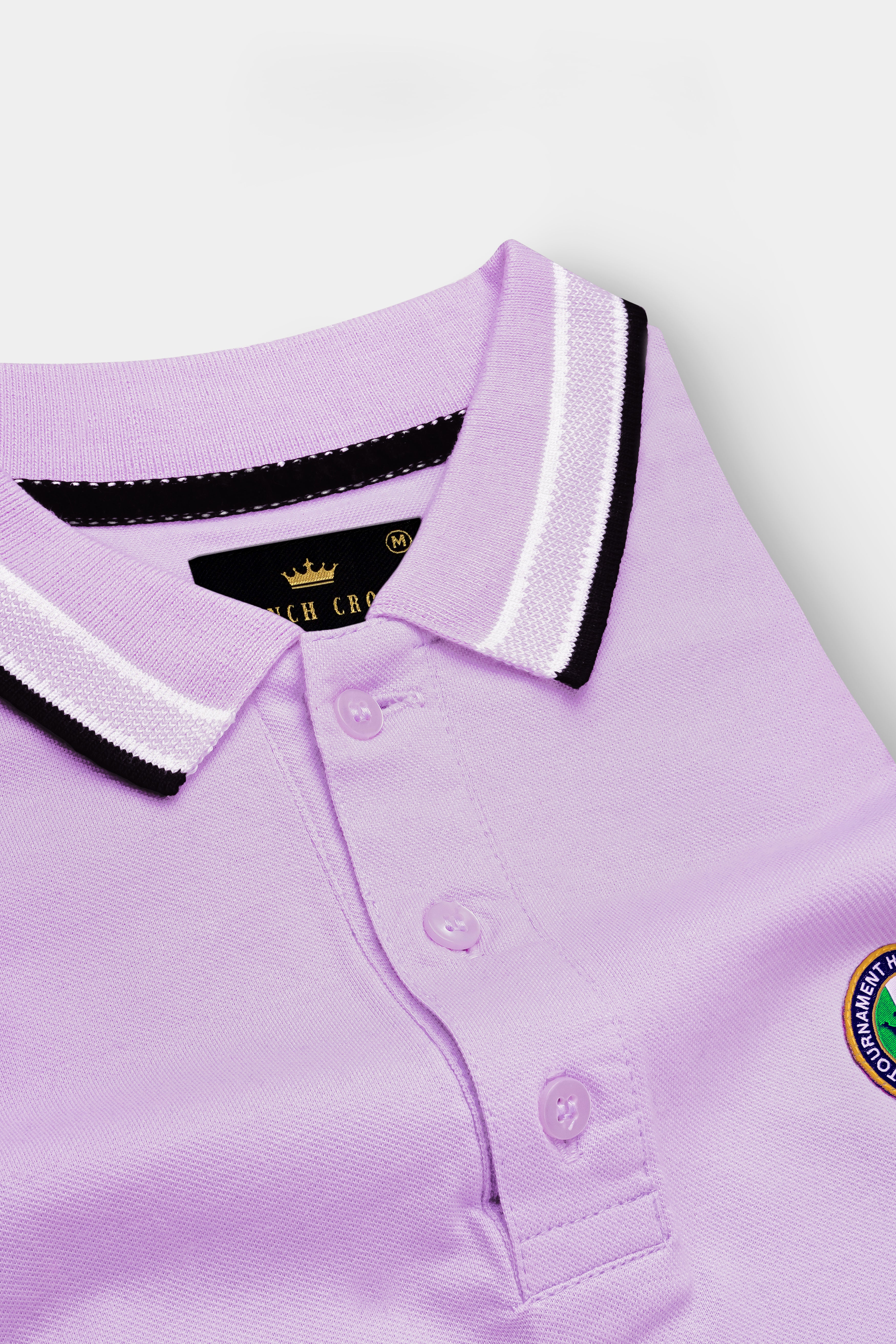 Plum Lilac Full Sleeves Premium Cotton Mercerised Pique Polo