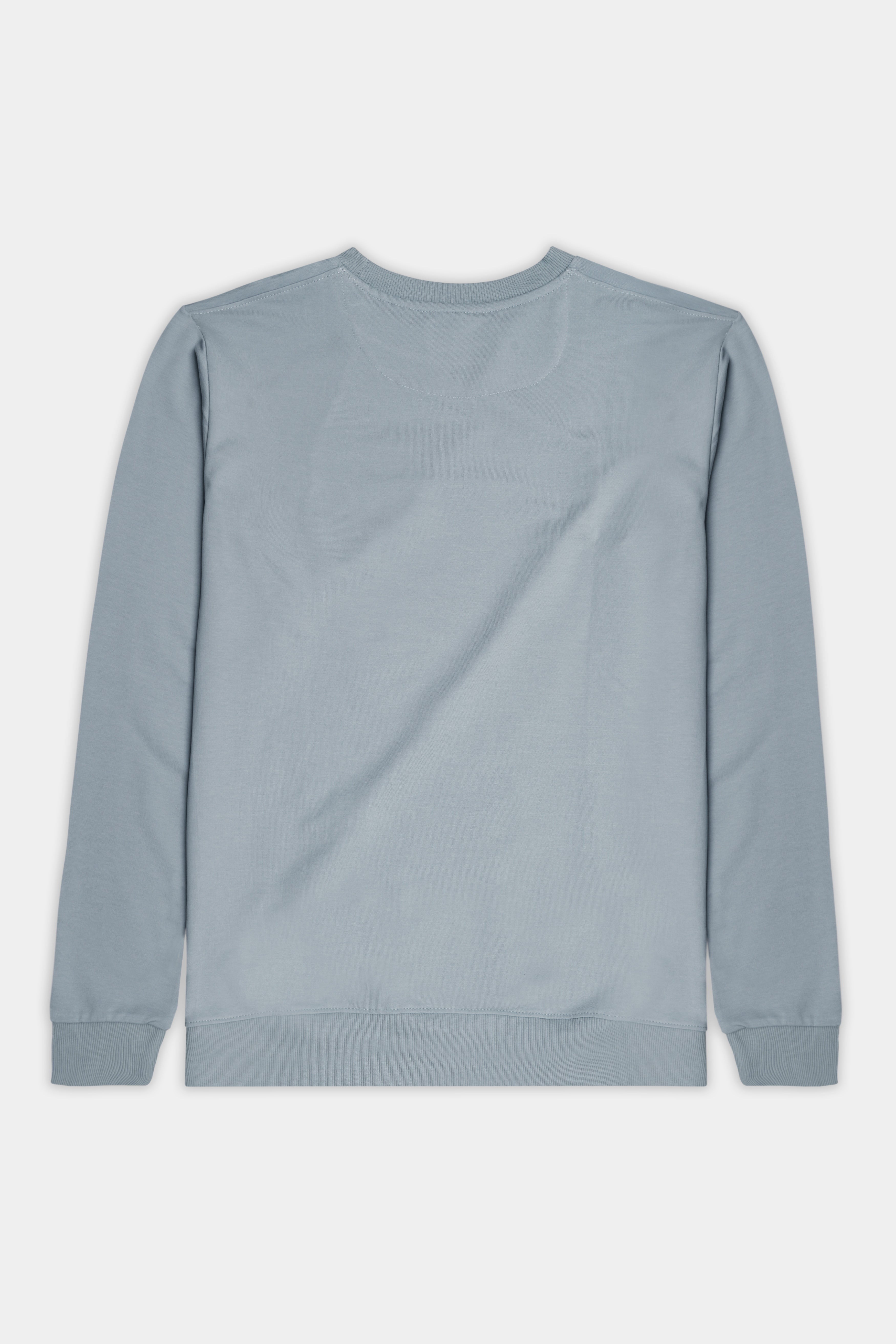 Jet Stream Green with Firefly Blue Premium Cotton Sweatshirt