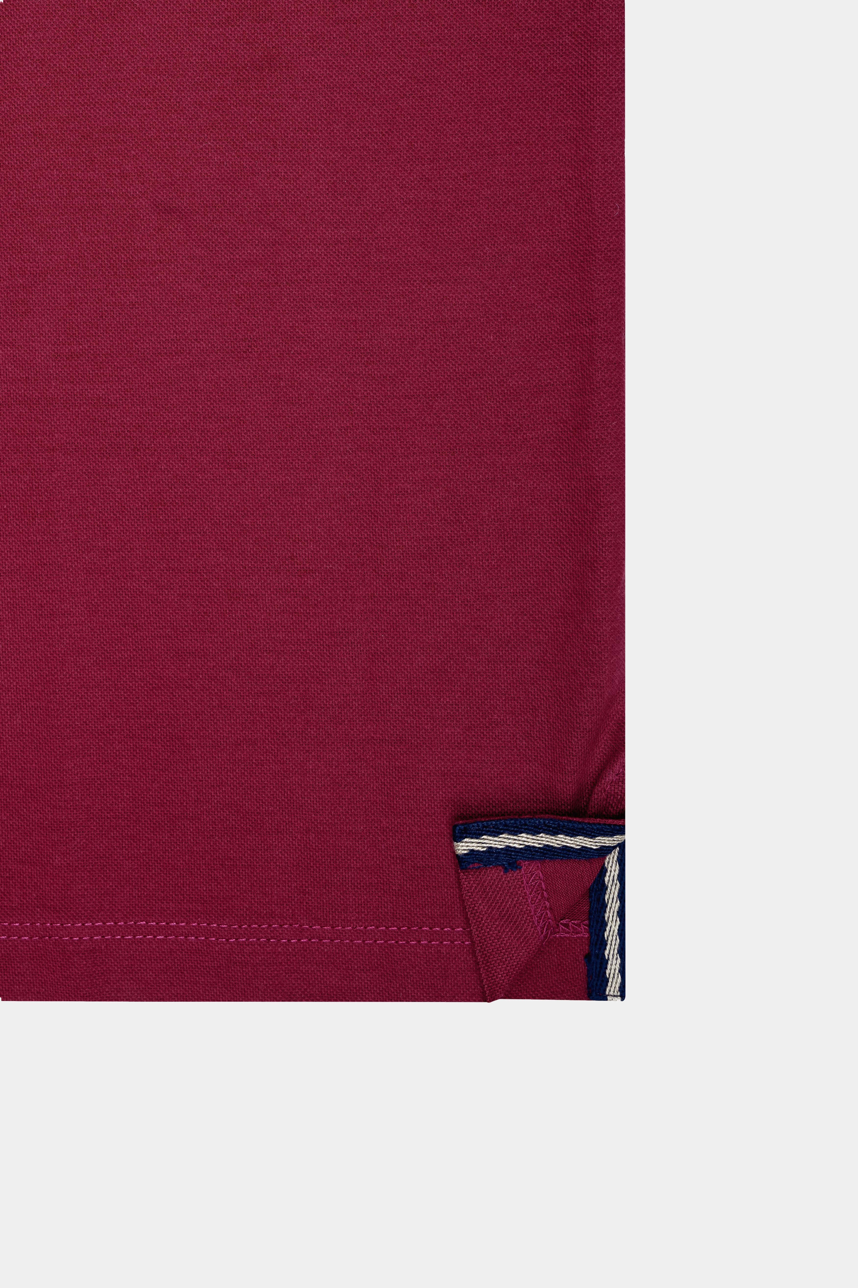 Claret Maroon Mercerised Pique Polo