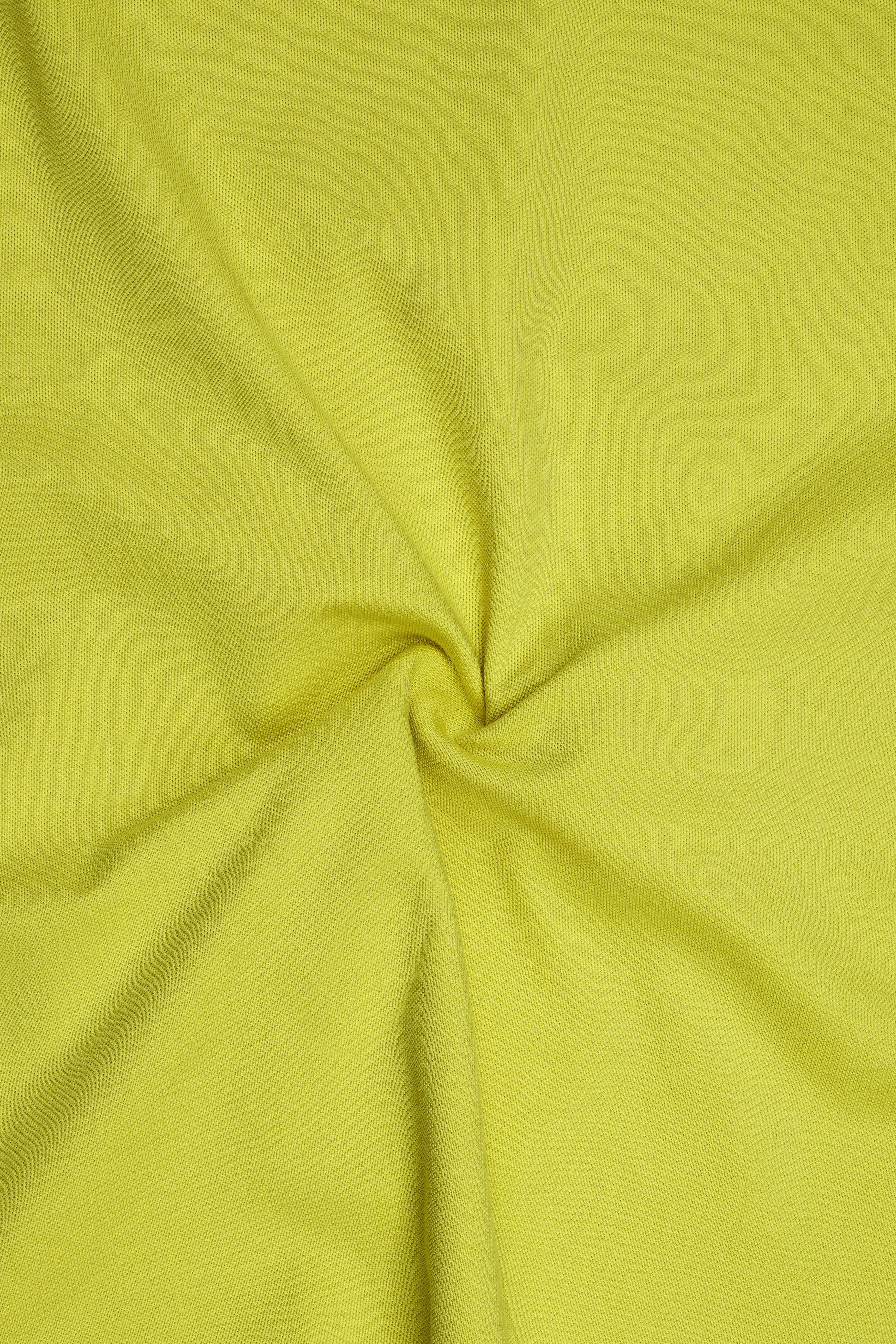 Sahara Sand Yellow Premium Cotton Pique Polo
