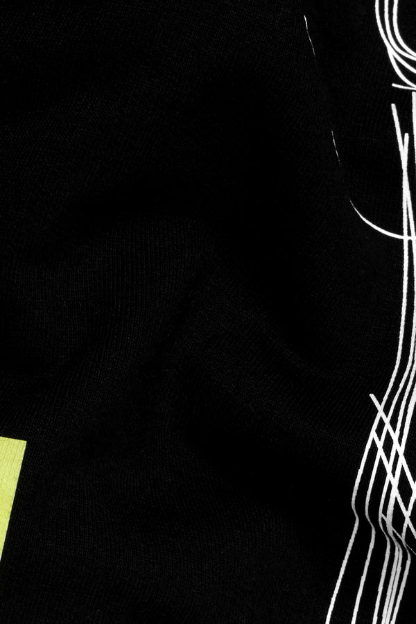 Jade Black Printed Premium Cotton Oversized T-Shirt