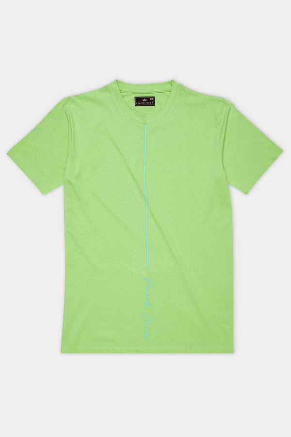 Fashion Style Short-sleeve Male Top Clothes Men's T-shirt Quality  Mercerized Cotton V-shaped Pattern Rhinestone 2023 New Street