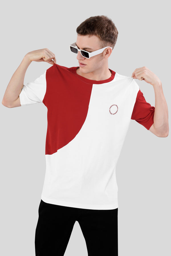 Bright White with Falu Red Premium Cotton T-shirt
