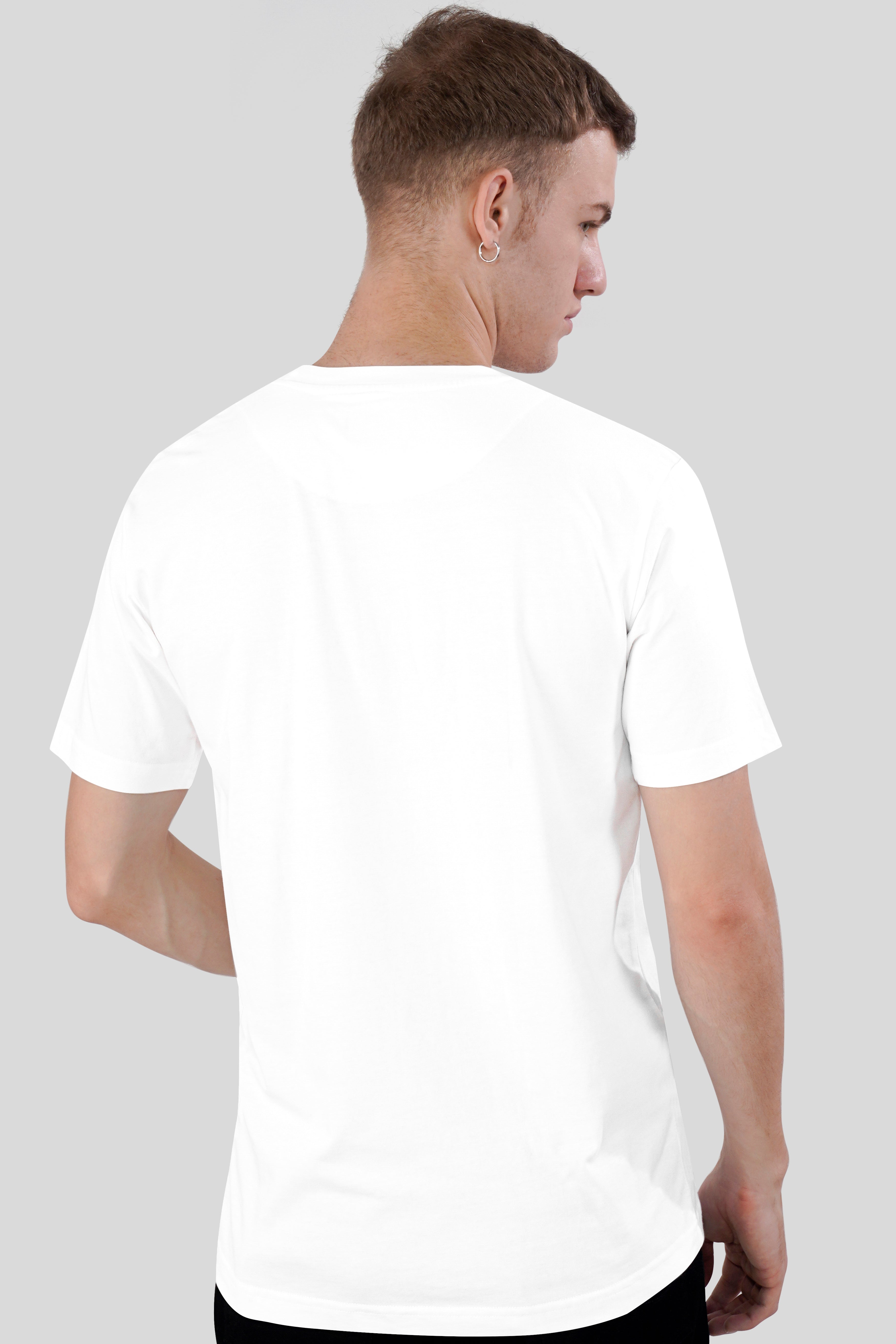 Bright White Printed Premium Cotton T-shirt TS953-S, TS953-M, TS953-L, TS953-XL, TS953-XXL
