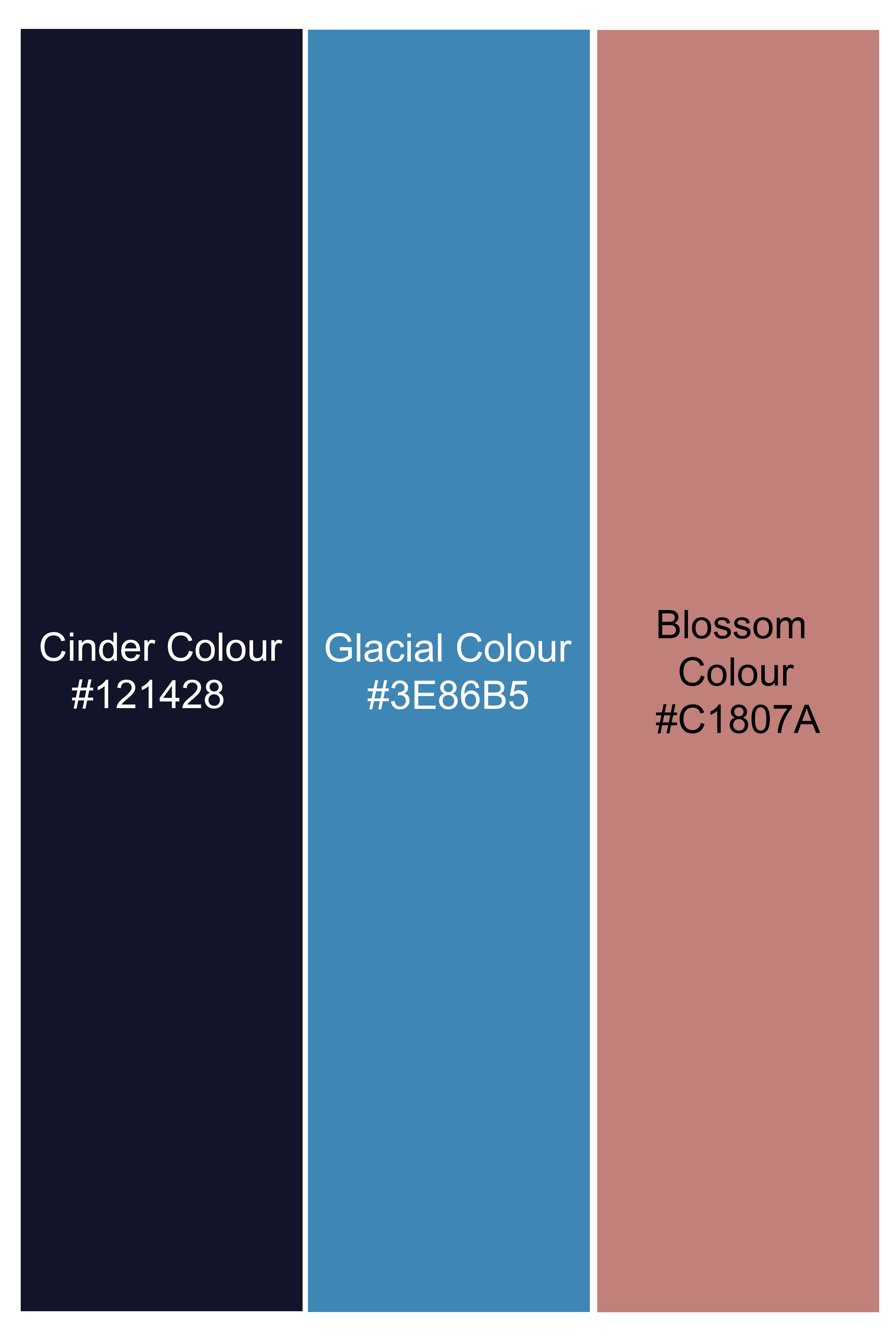 Cinder Blue Printed Premium Cotton Pique Polo TS956-S, TS956-M, TS956-L, TS956-XL, TS956-XXL