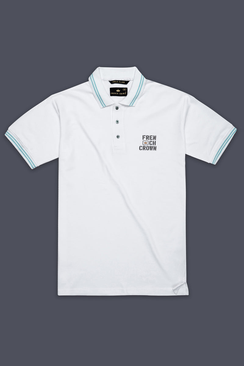 Bright White Premium Cotton Pique Polo