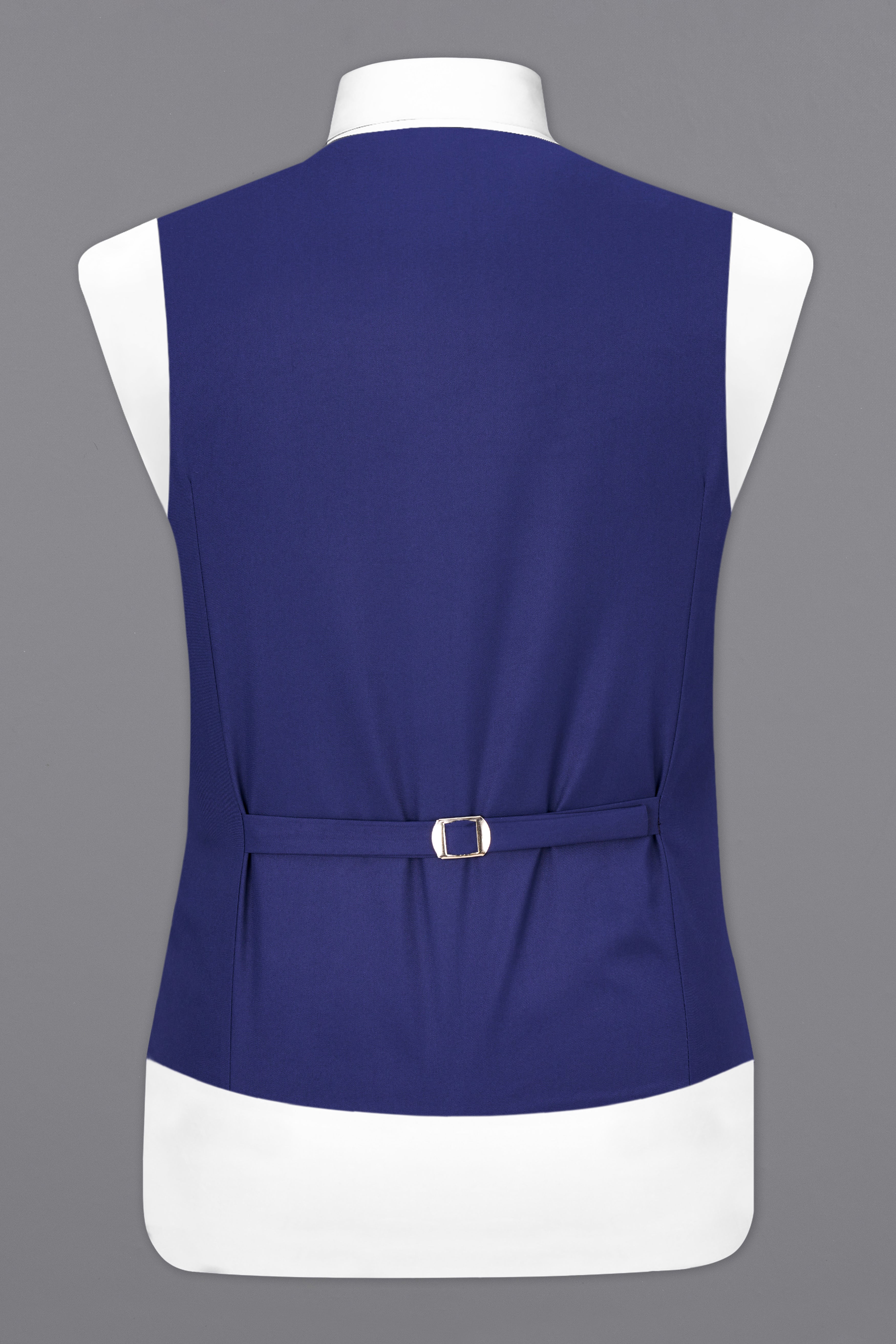 Royal Blue Textured Waistcoat