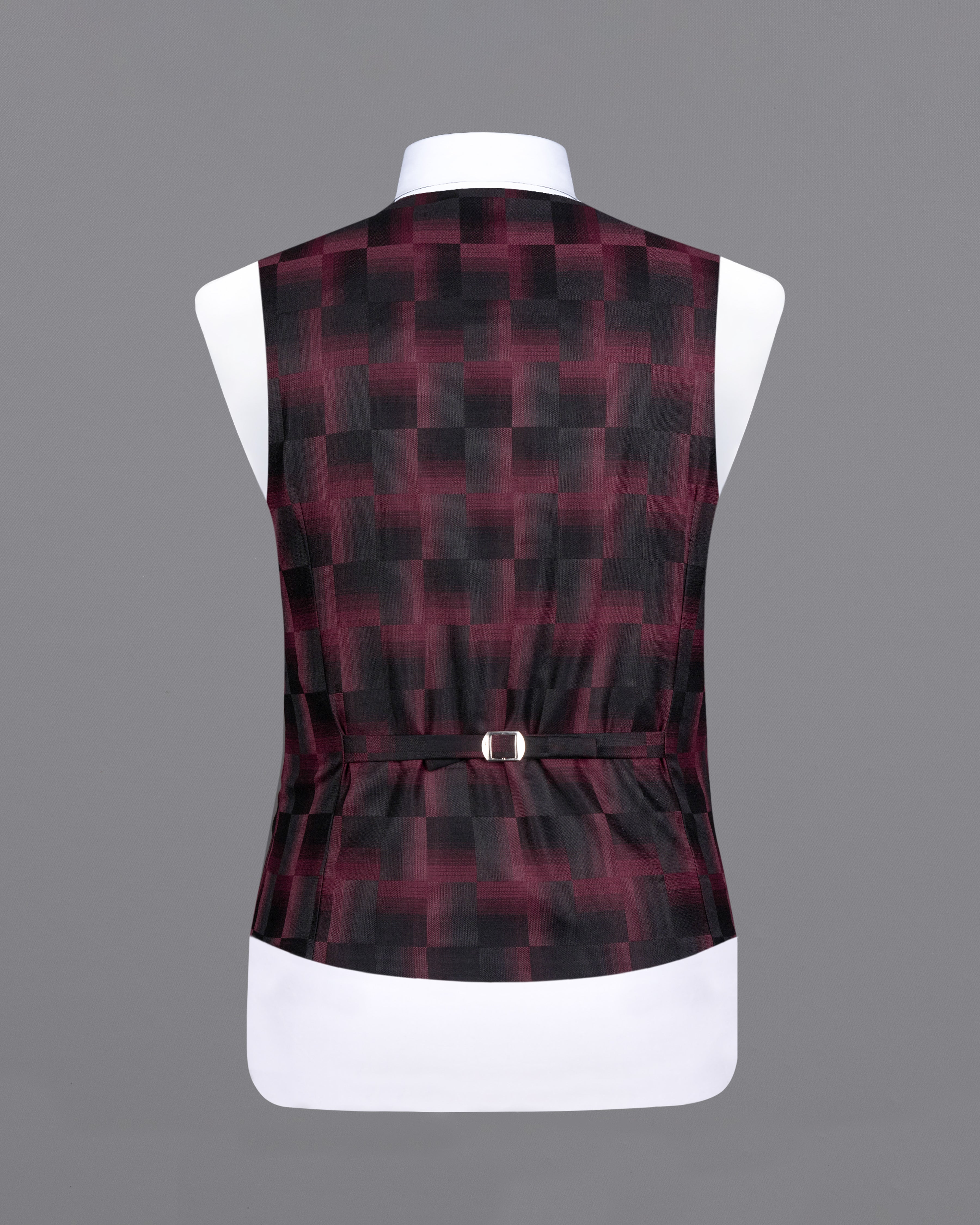 Jade Black with Finn Red Square Textured Waistcoat V2603-36, V2603-38, V2603-40, V2603-42, V2603-44, V2603-46, V2603-48, V2603-50, V2603-52, V2603-54, V2603-56, V2603-58, V2603-60