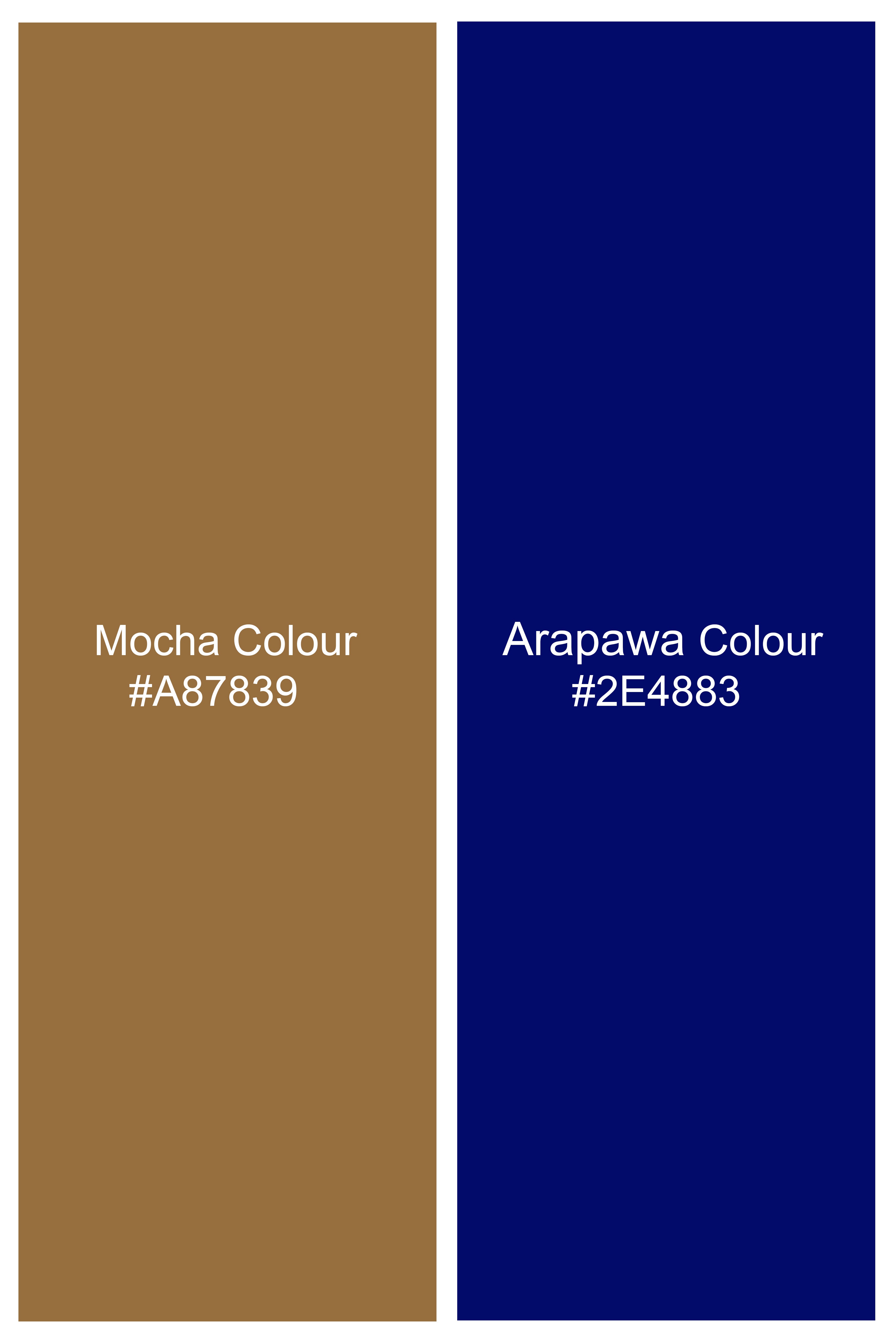 Mocha Brown with Arapawa Blue windowpane Tweed Waitcoat