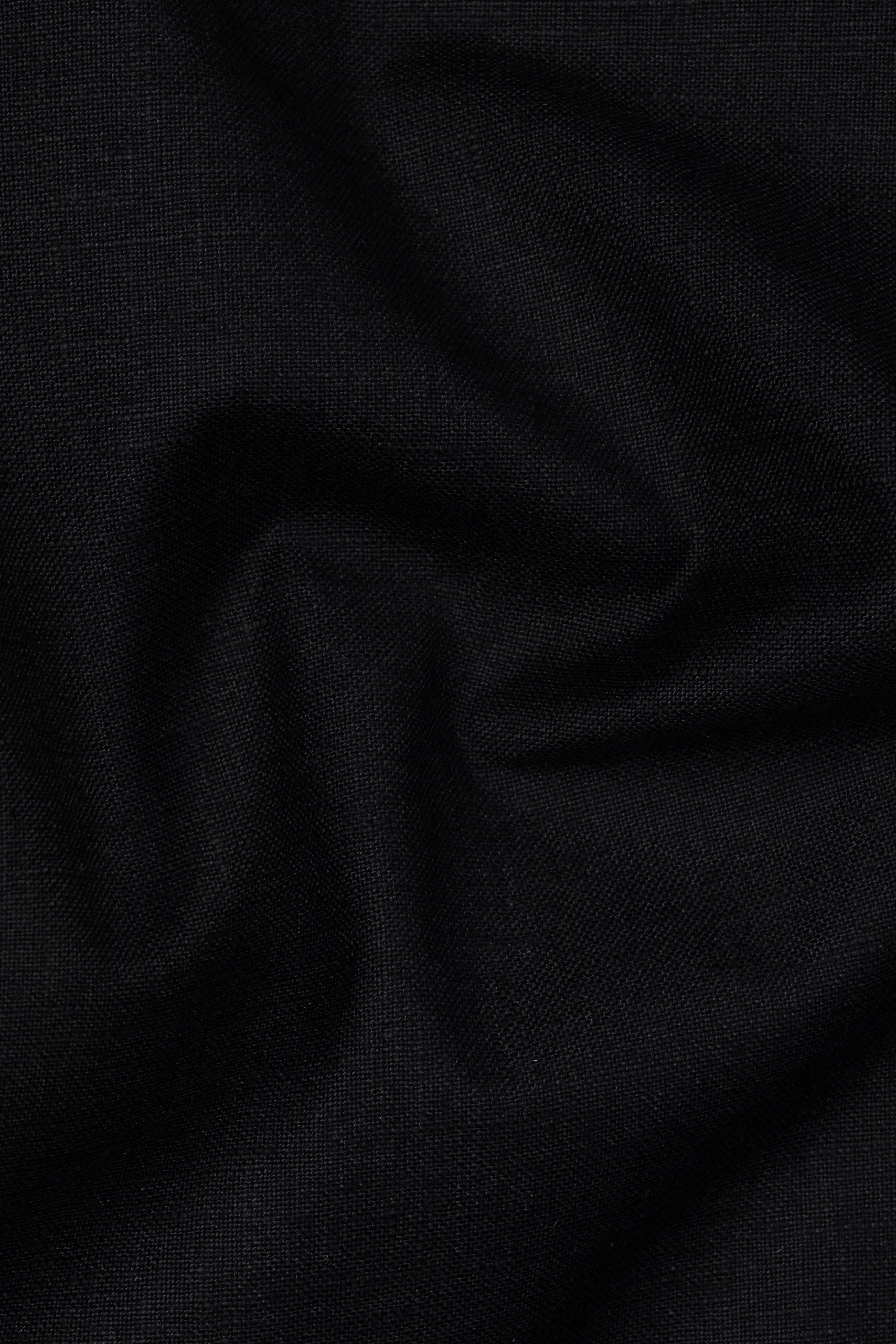 Jade Black Solid Tweed Waistcoat