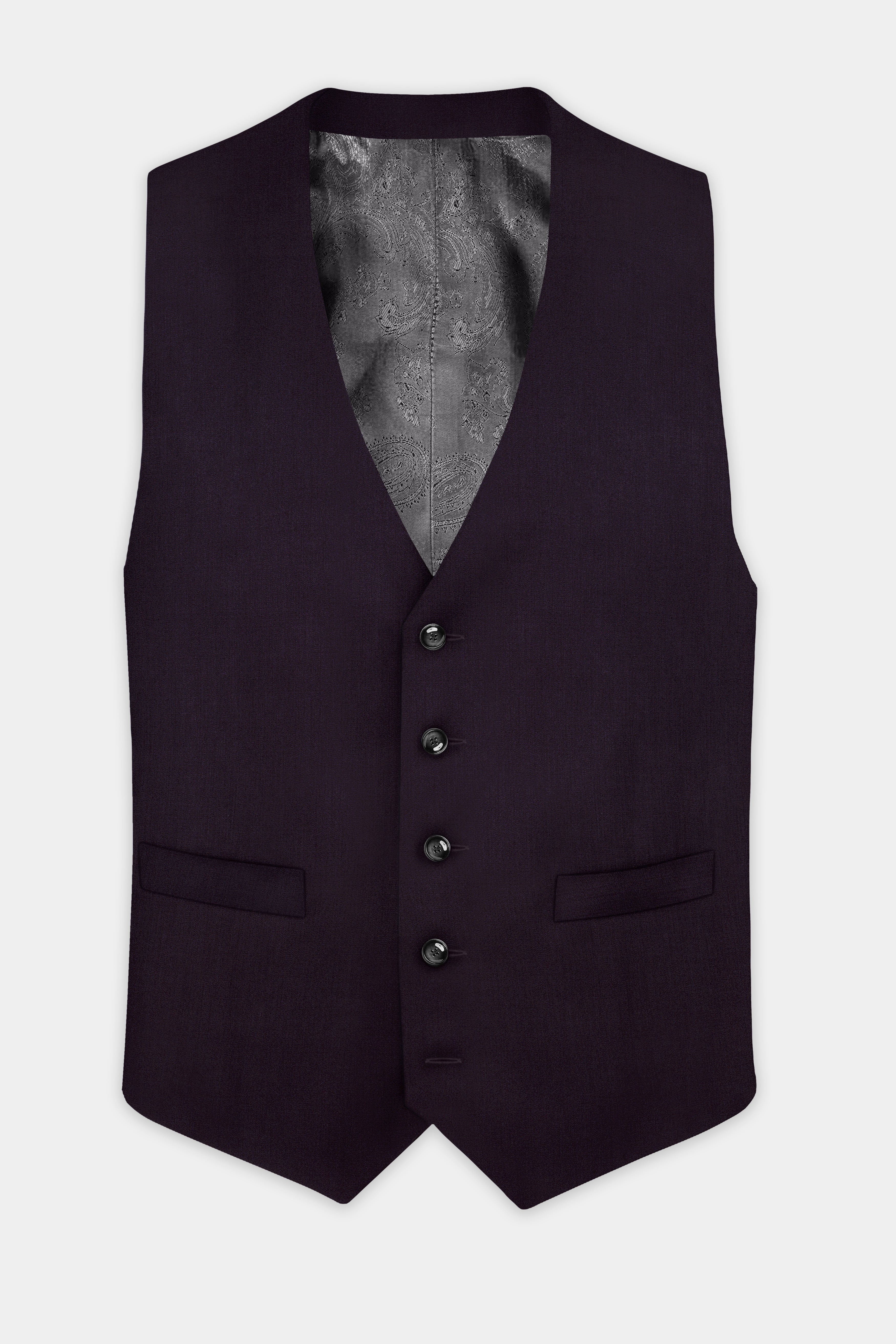 Gondola Purple Wool Blend Waistcoat